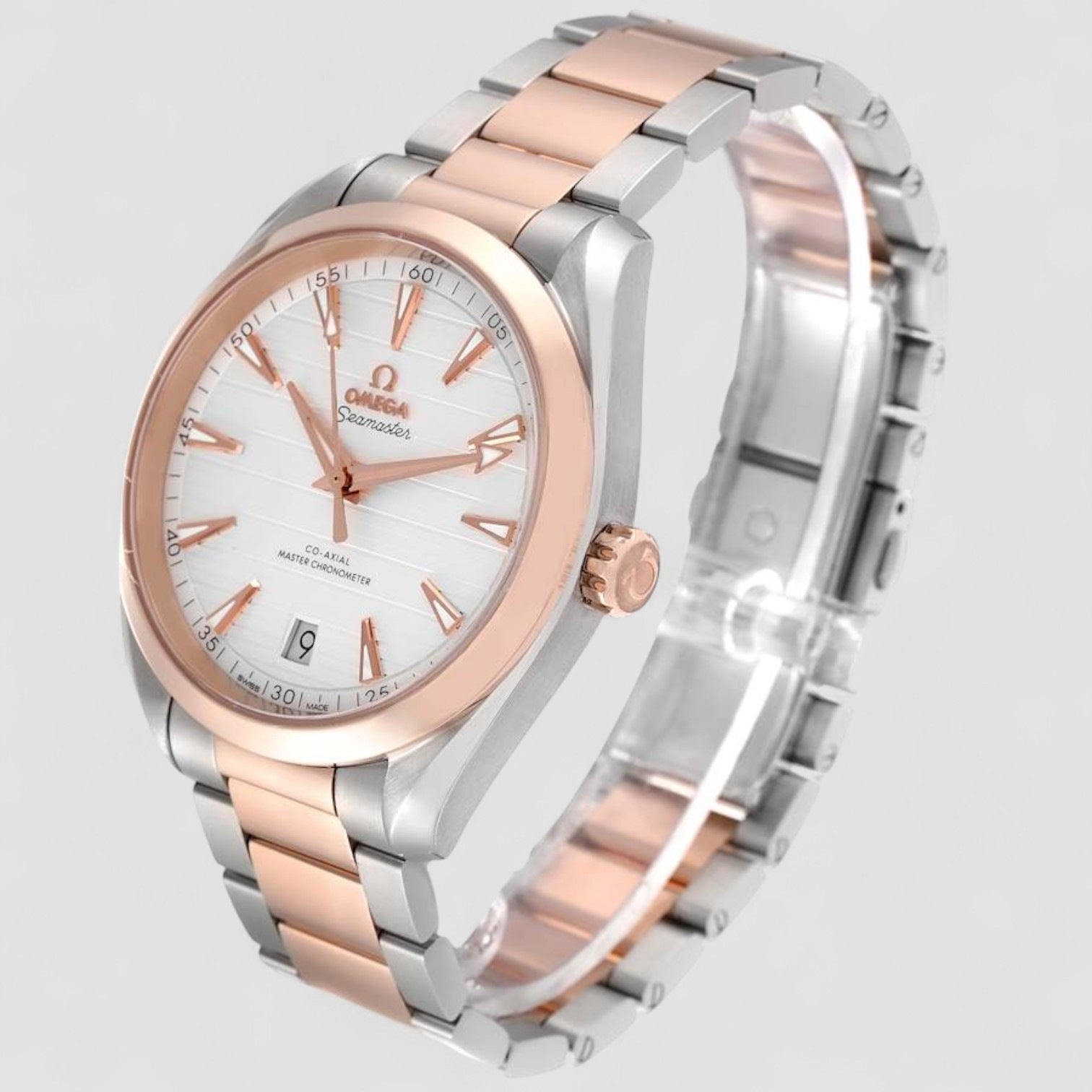 Aqua Terra 41 Steel Rose Gold Mens Watch