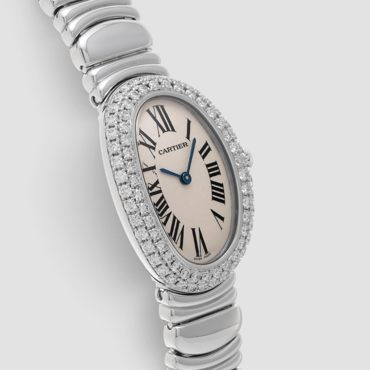 Baignoire 31 x 22.5mm 18K White Gold Diamond Dial & Bracelet