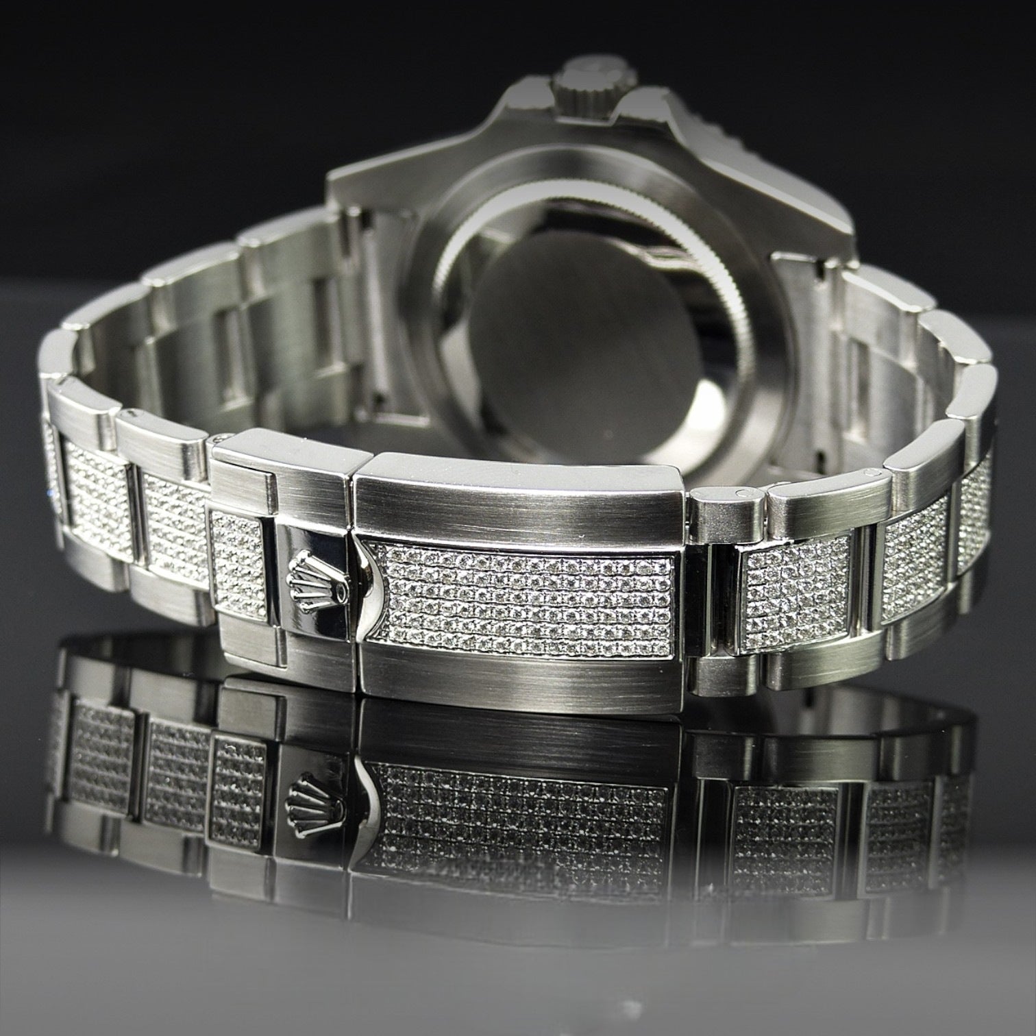 GMT-Master II – 40 mm – Oyster – Black Dial – Custom Diamond-Set - Iced Out