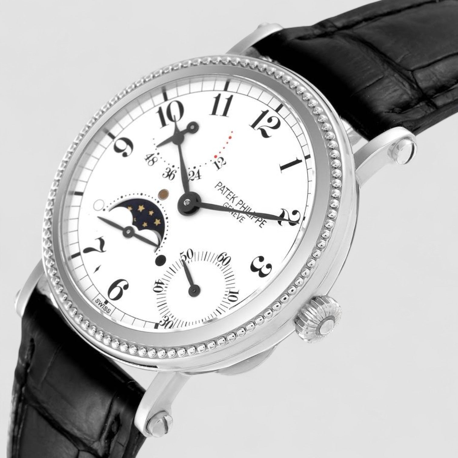 Moonphase Power Reserve White Gold Hobnail Bezel