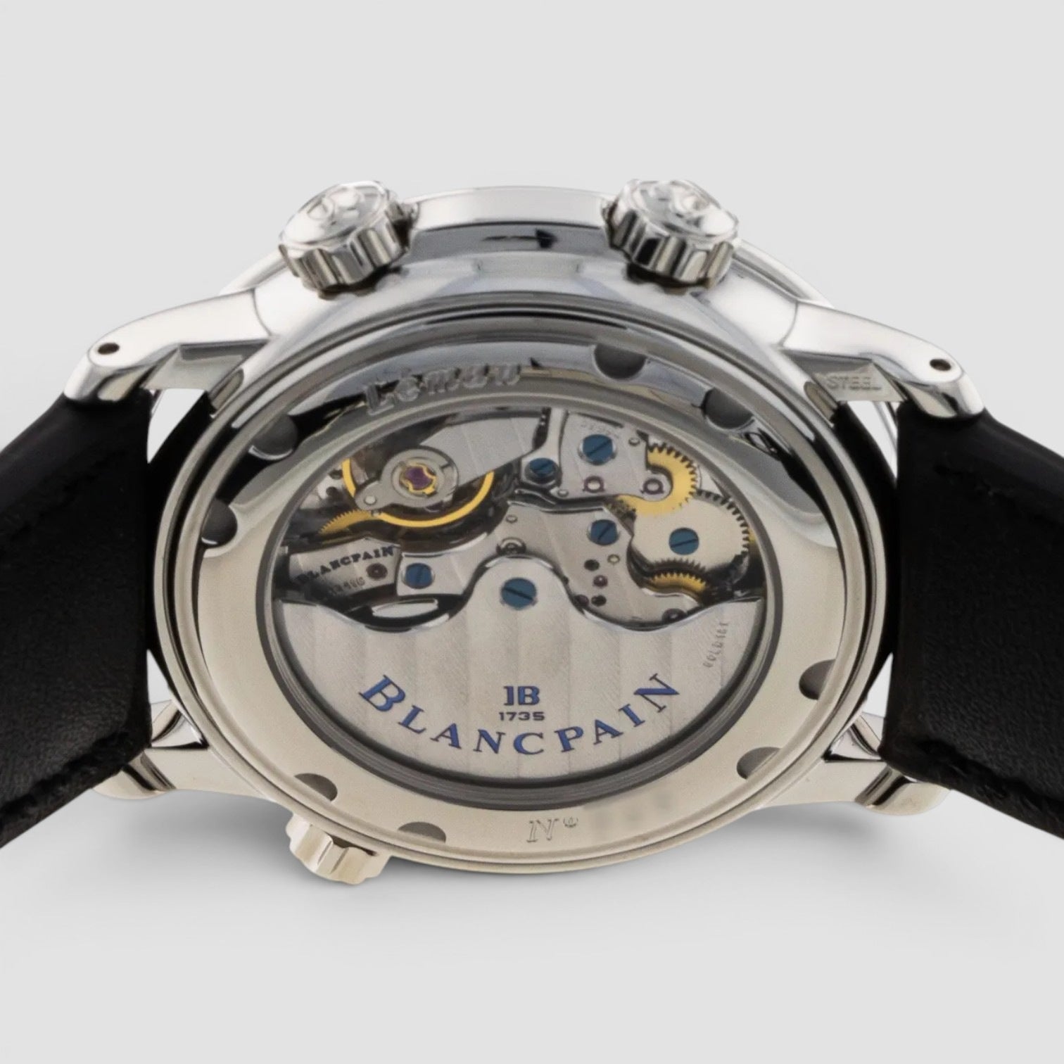 フラメンゴ　ジン Blancpain Léman Réveil GMT 40mm Steel Black Dial Ref. 2041-1130M-53B