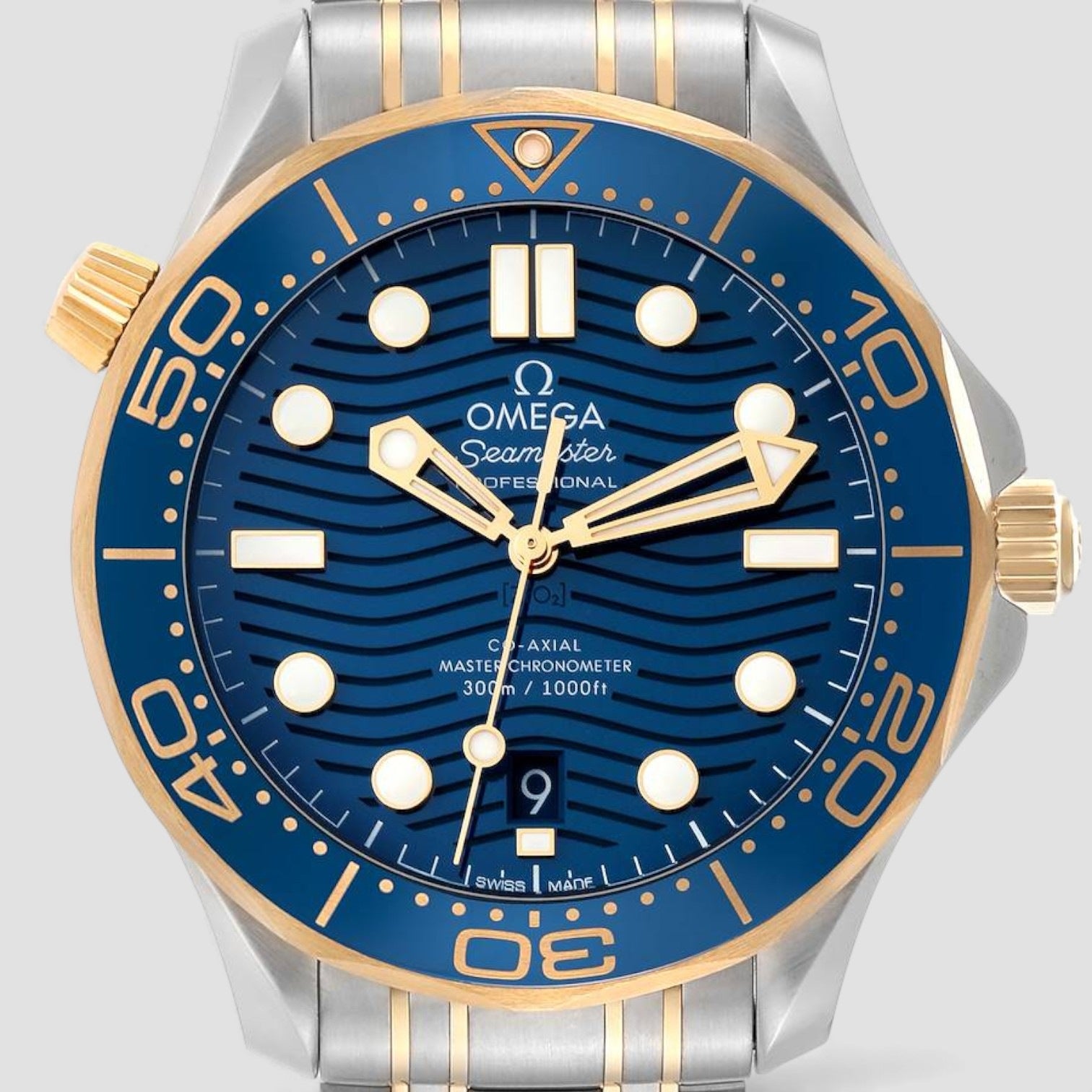 Seamaster Diver 300M Steel Yellow Gold Mens Watch