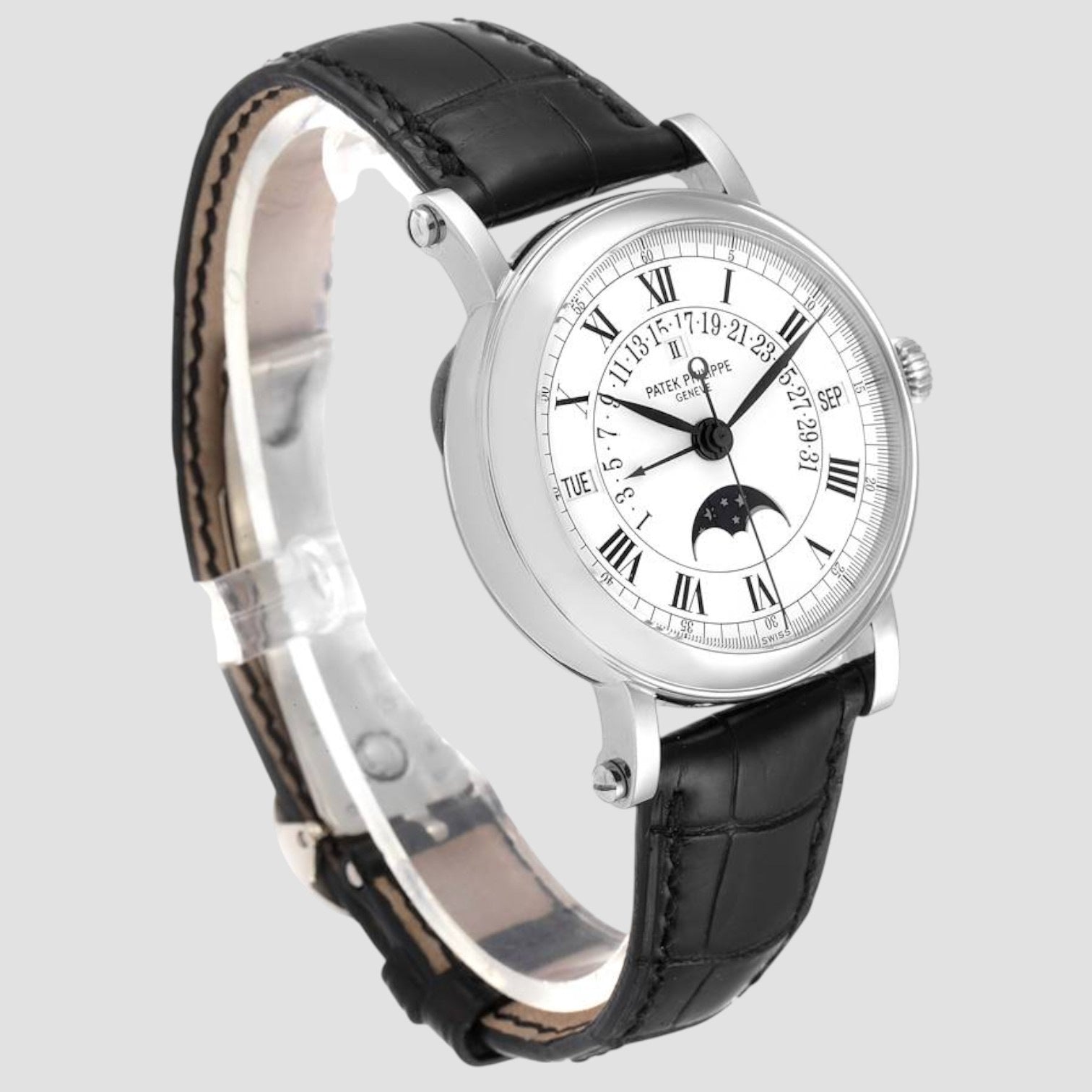 Complications Perpetual Calendar Retrograde 18k White Gold Mens Watch