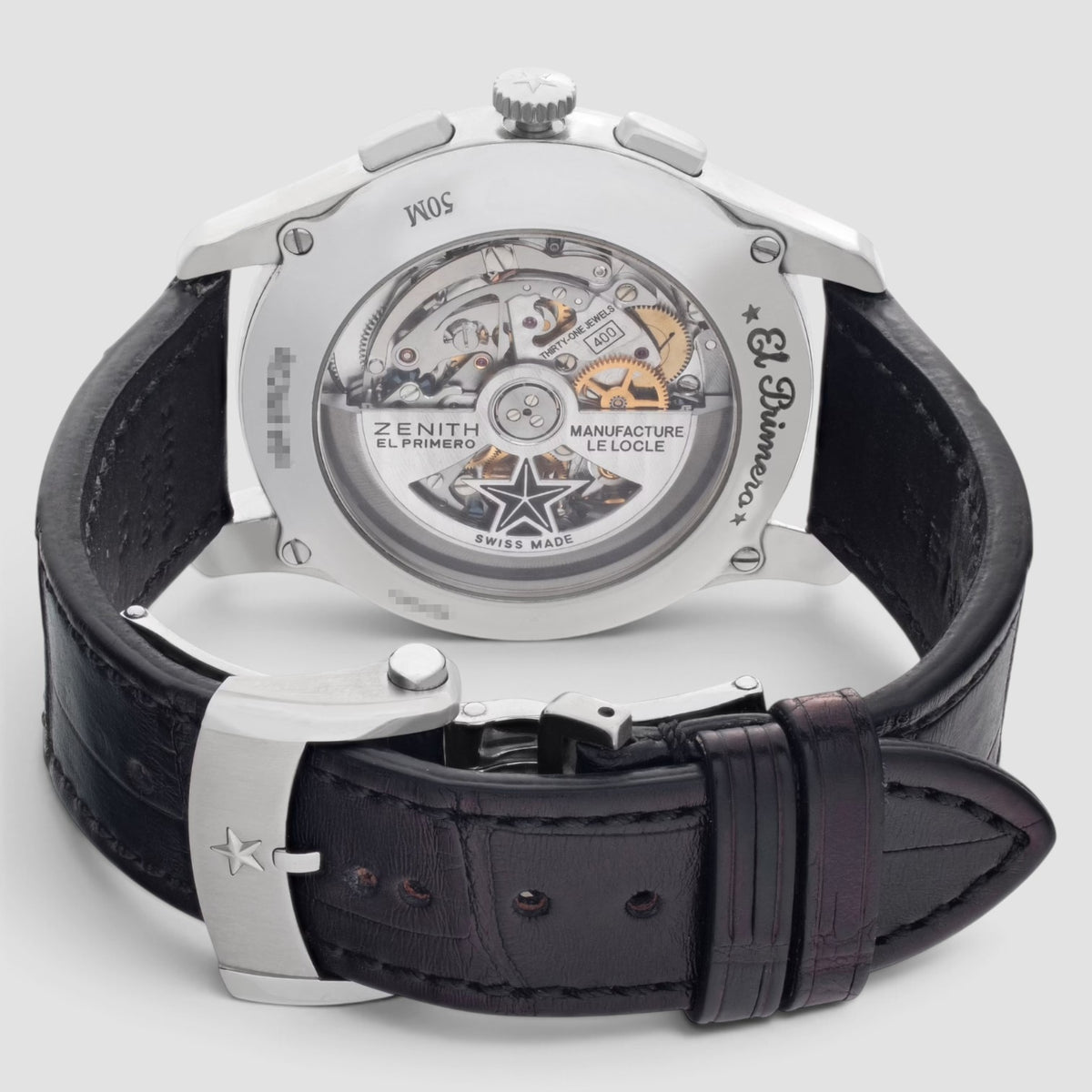 Captain El Primero Automatic Chronograph Black Dial Stainless Steel