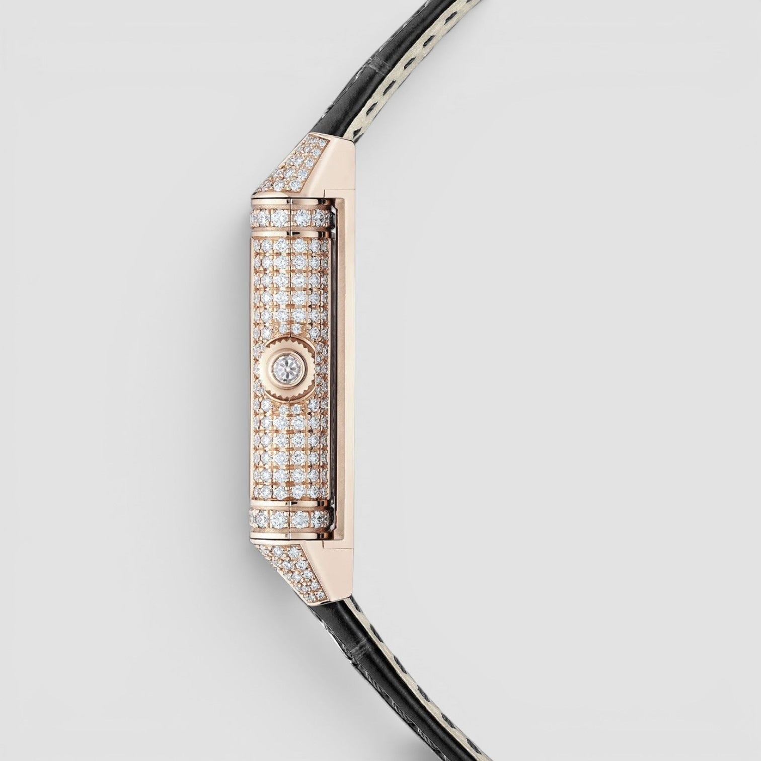 One Manual Pink Gold Diamond Duetto Ladies Watch