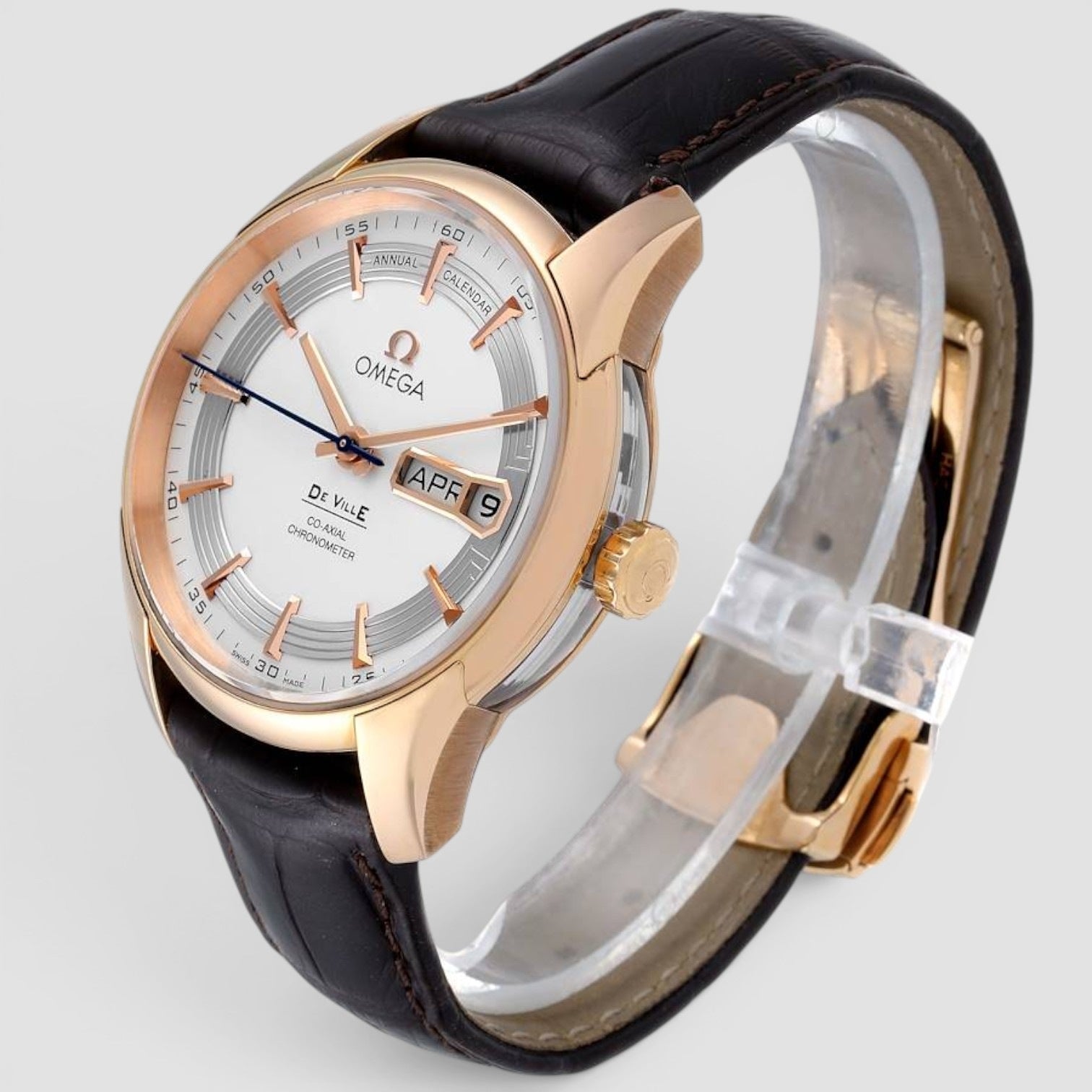 De Ville Hour Vision 41mm 18K Rose Gold Silver Dial