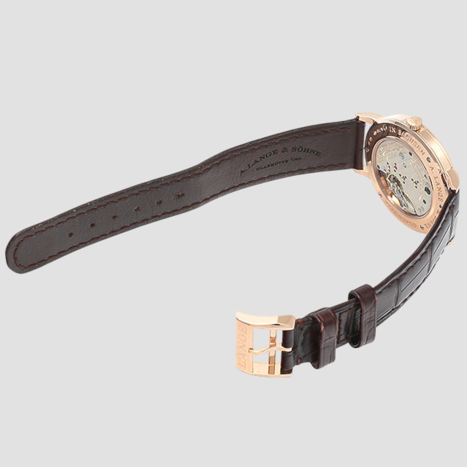 Saxonia Manual Wind 18K Rose Gold Silver Dial