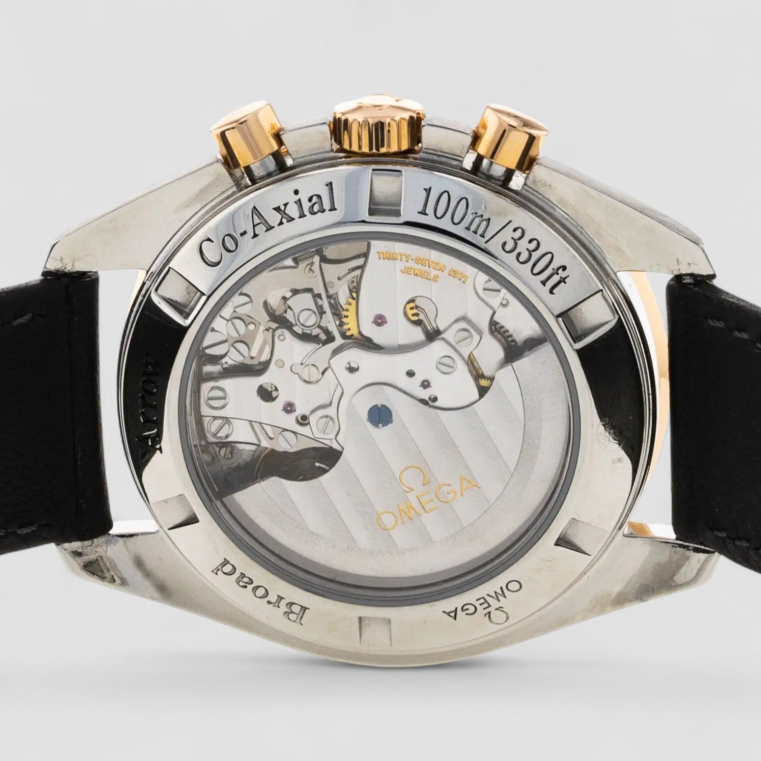 Speedmaster Broad Arrow Brown Dial SS / 18K Rose Gold