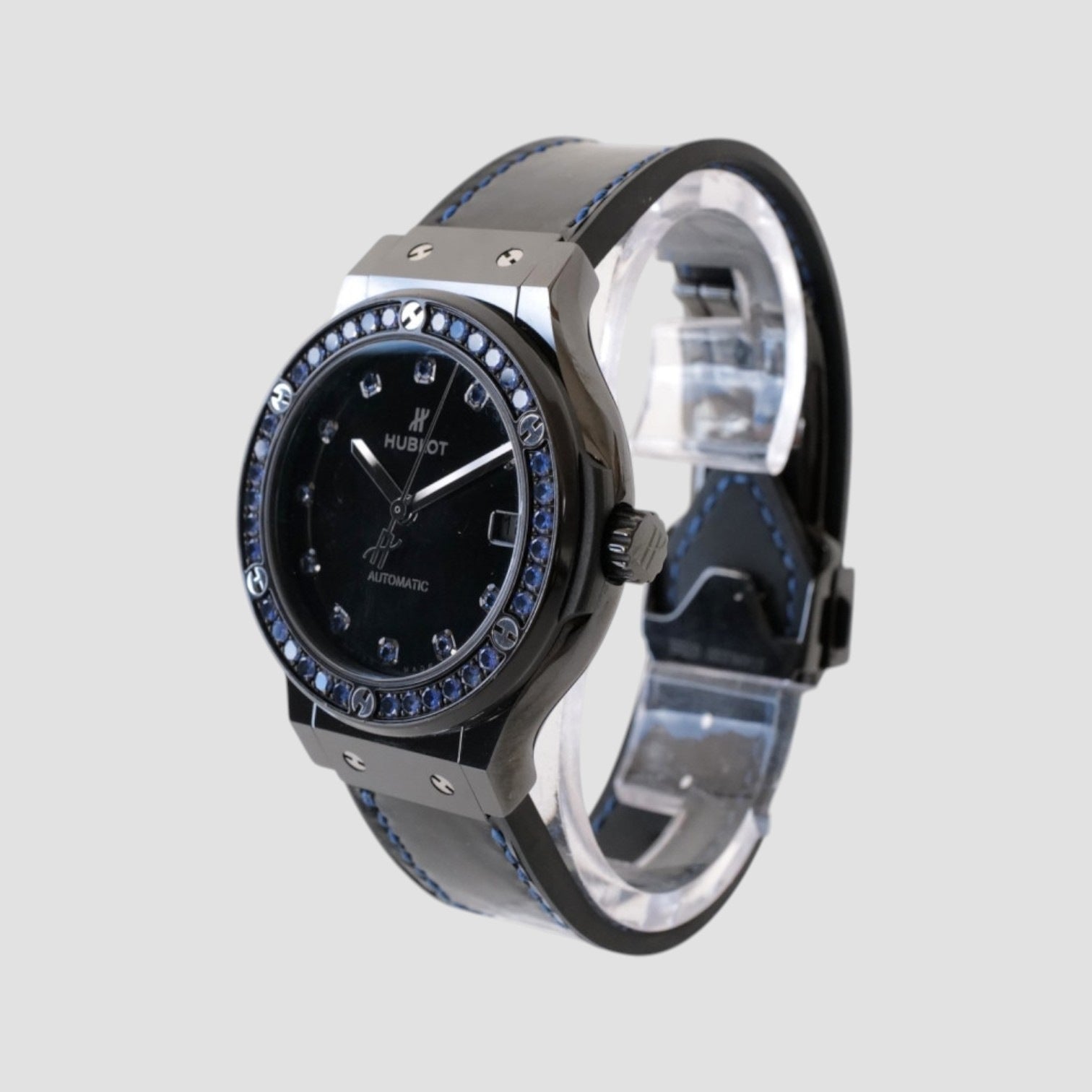 CLASSIC FUSION SHINY CERAMIC BLUE WATCH 38MM