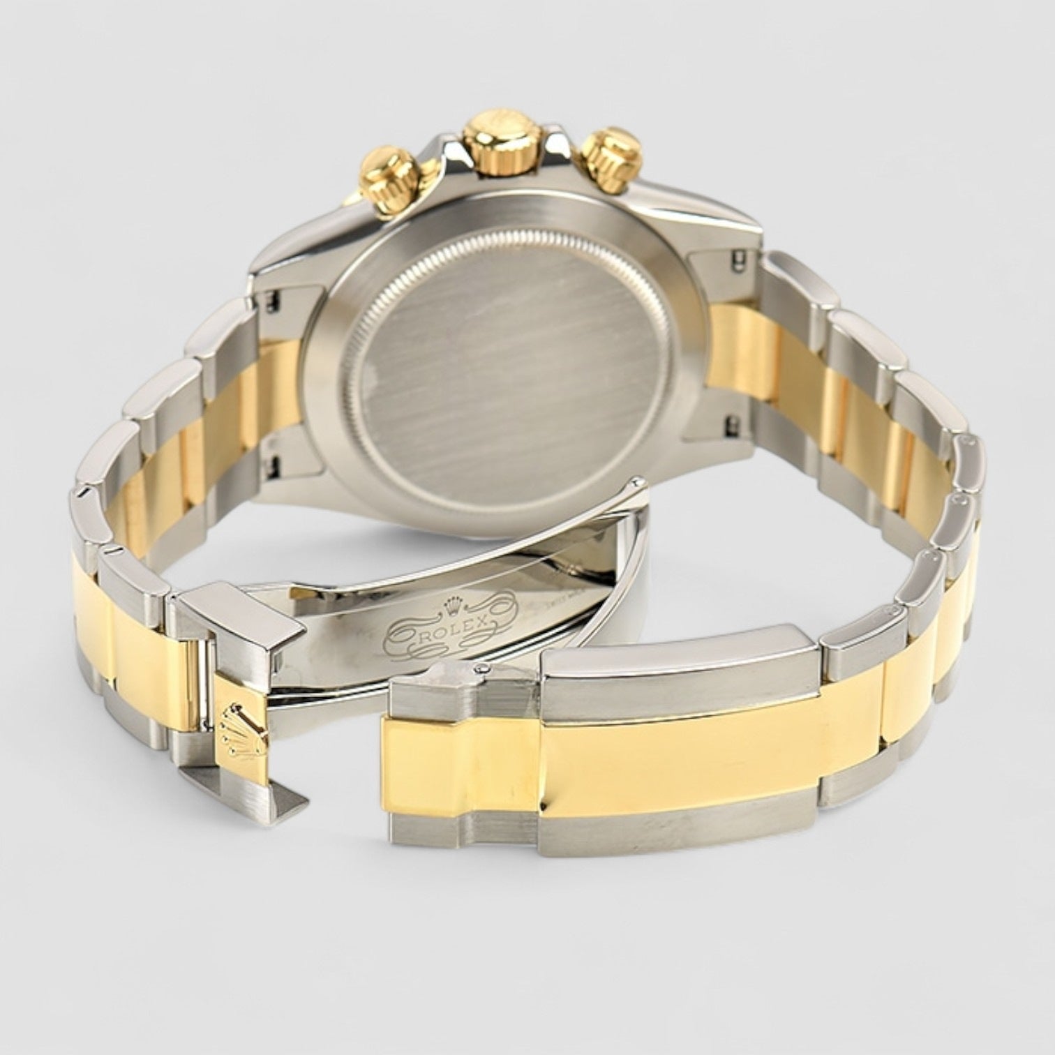 Daytona Steel and Gold White Diamond Dial