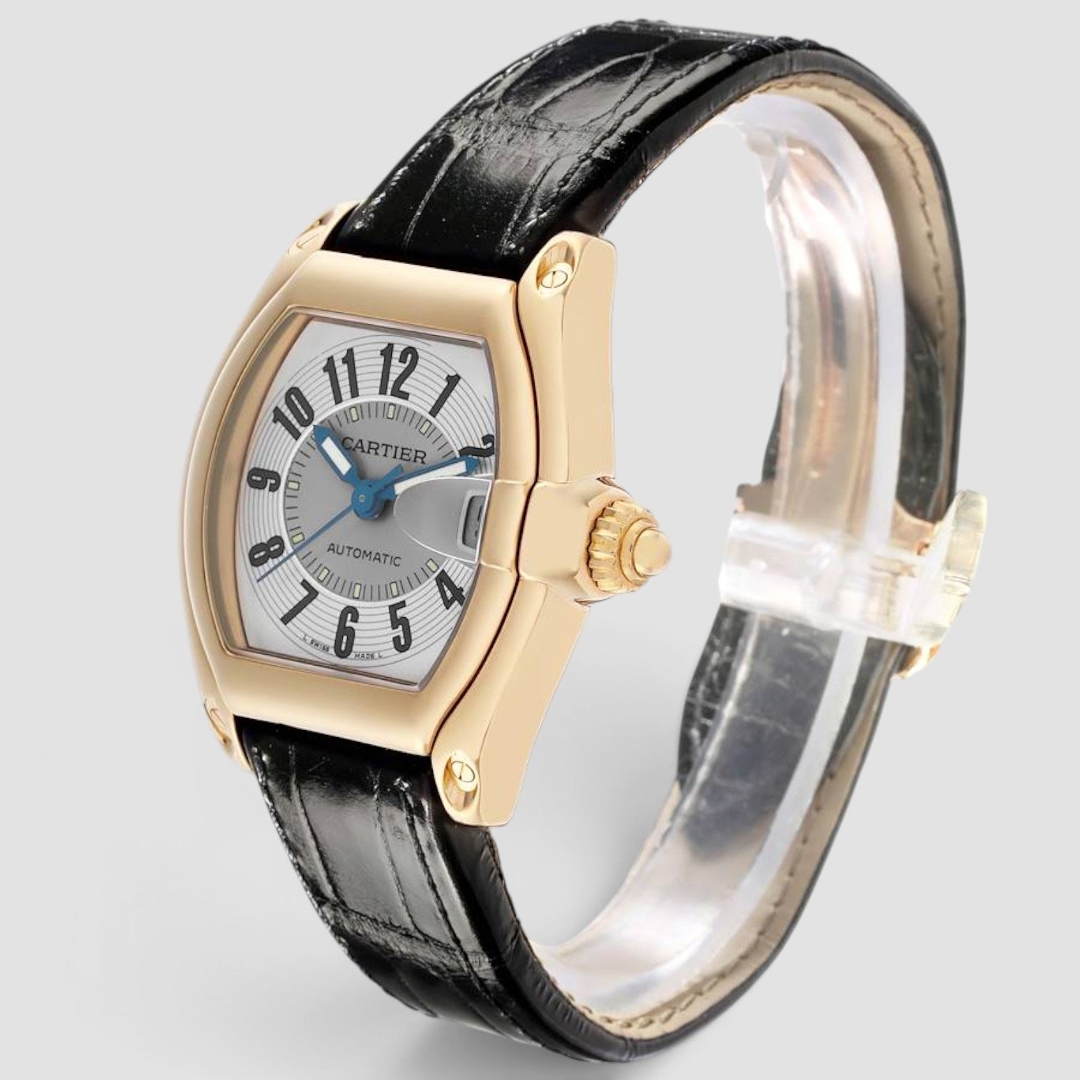 Roadster 38 x 44mm 18K Yellow Gold Silver Dial