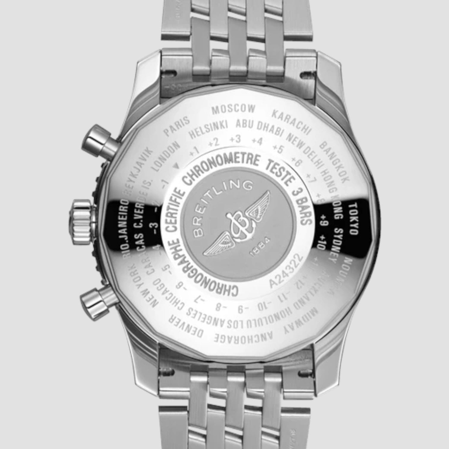 Navitimer Chronograph GMT 46 Steel Bracelet Watch