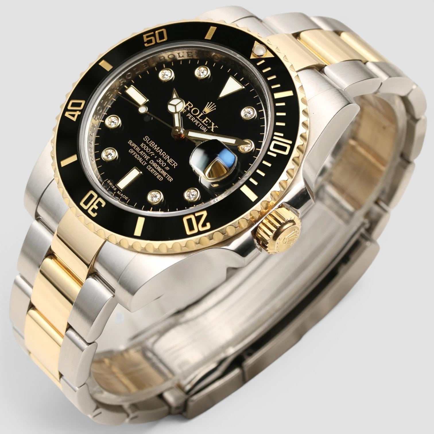 Rolex Submariner Date Rare Discontinued Factory Diamond Dial