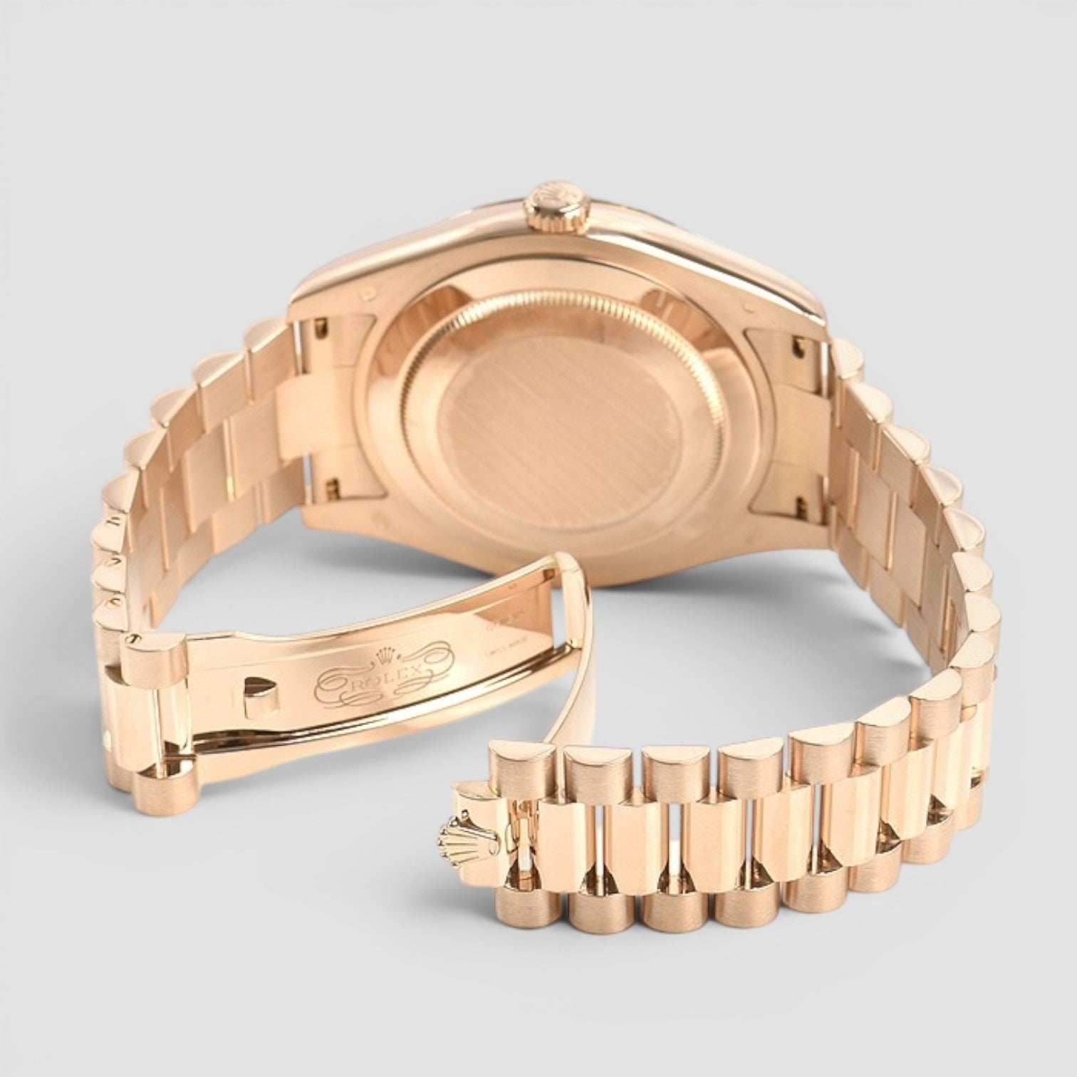 Day-Date II 41mm 18K Everose Gold Grey Roman Dial