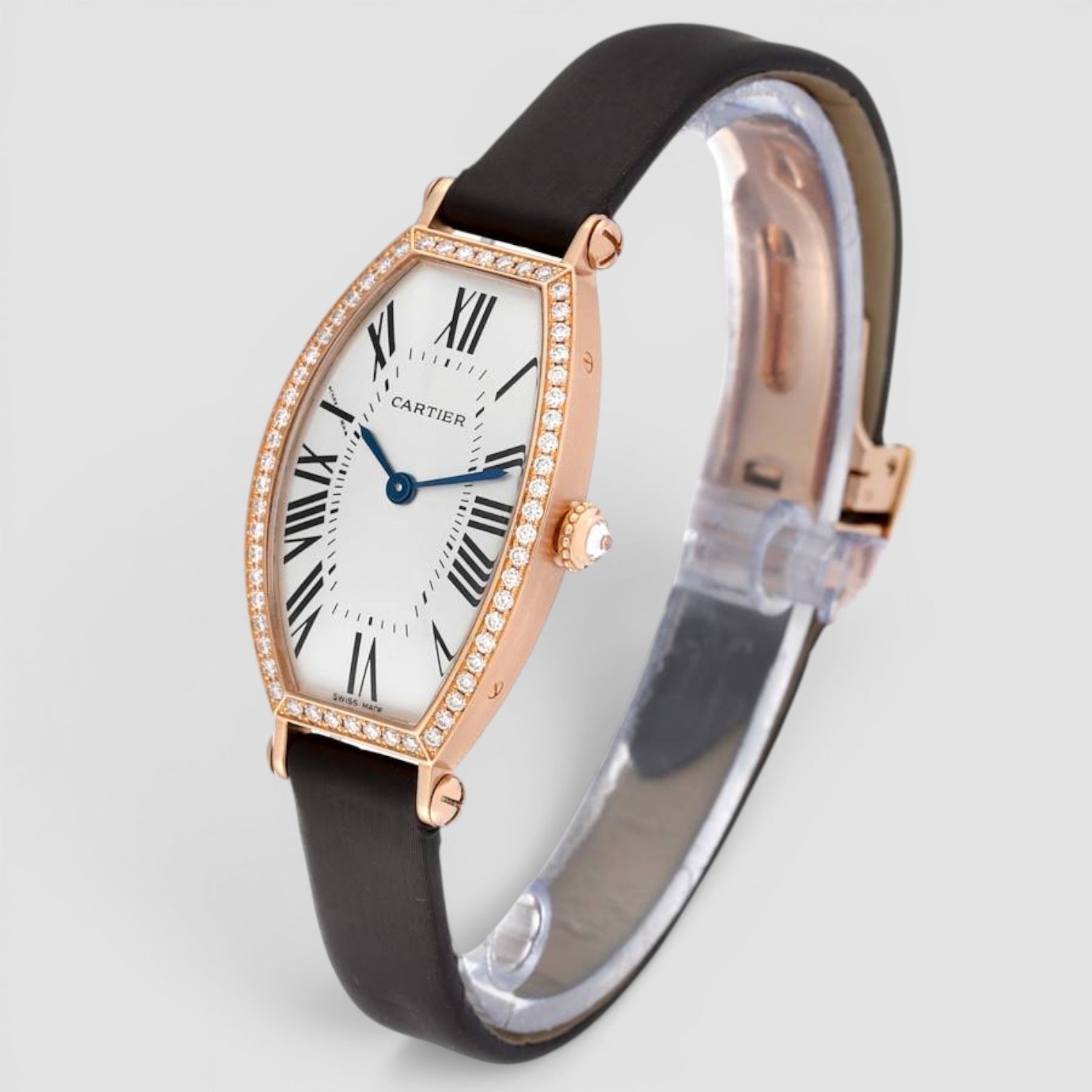 Tonneau 18K Rose Gold Diamond Ladies’ Watch
