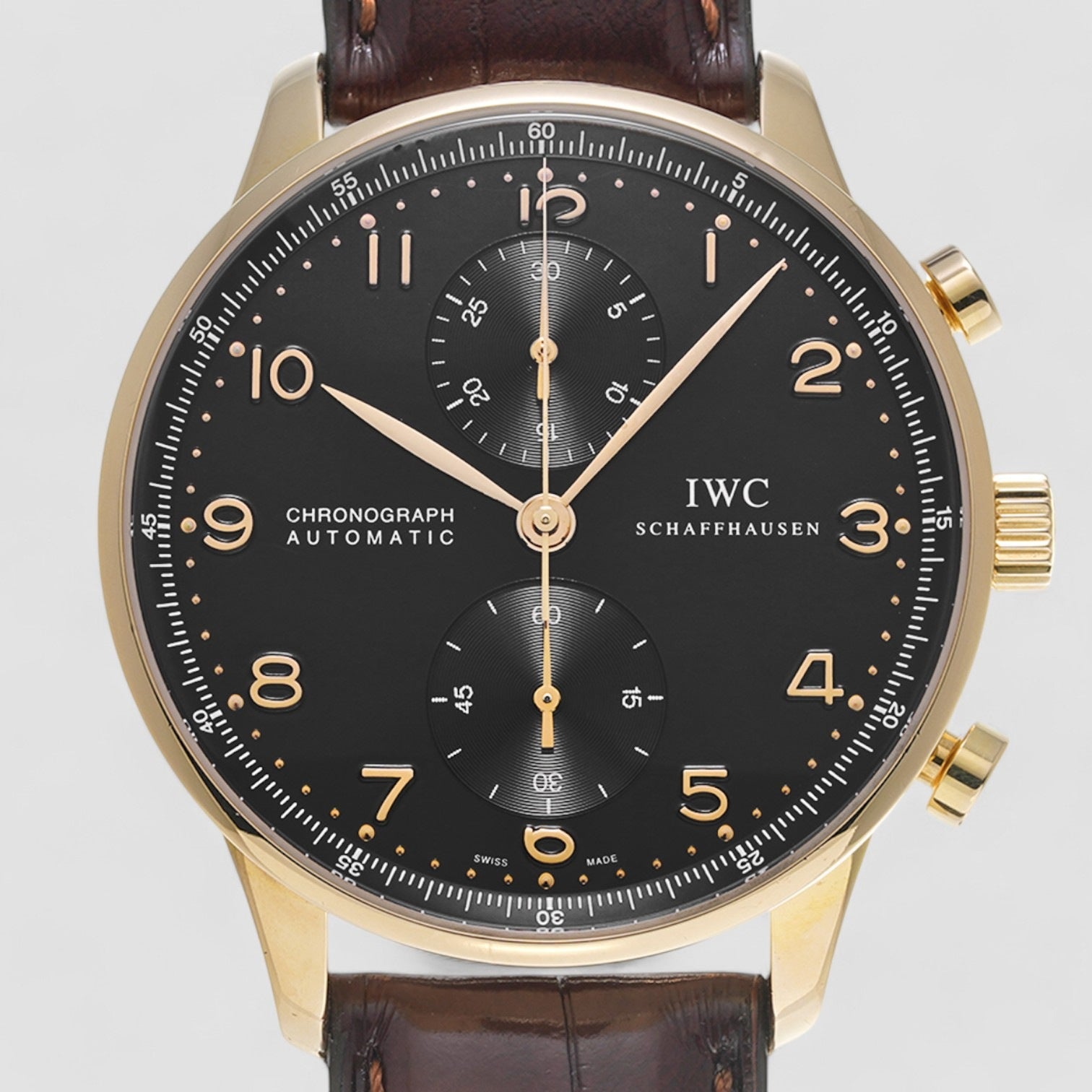 Portuguese Chronograph 18K Rose Gold / Black Dial