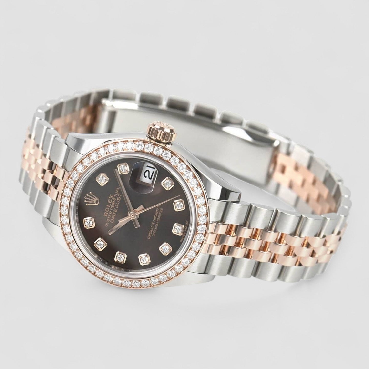 Lady Datejust 28mm Stainless Steel and Everose Gold Ladies Watch