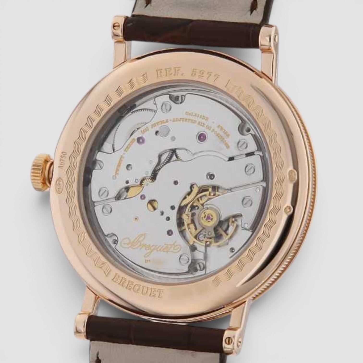 Classique 38mm Rose Gold Silver Guilloché Dial