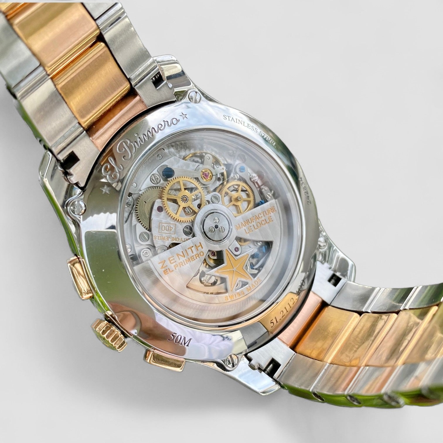 El Primero Captain Chronograph Stainless steel & 18K Rose Gold Men's Watch