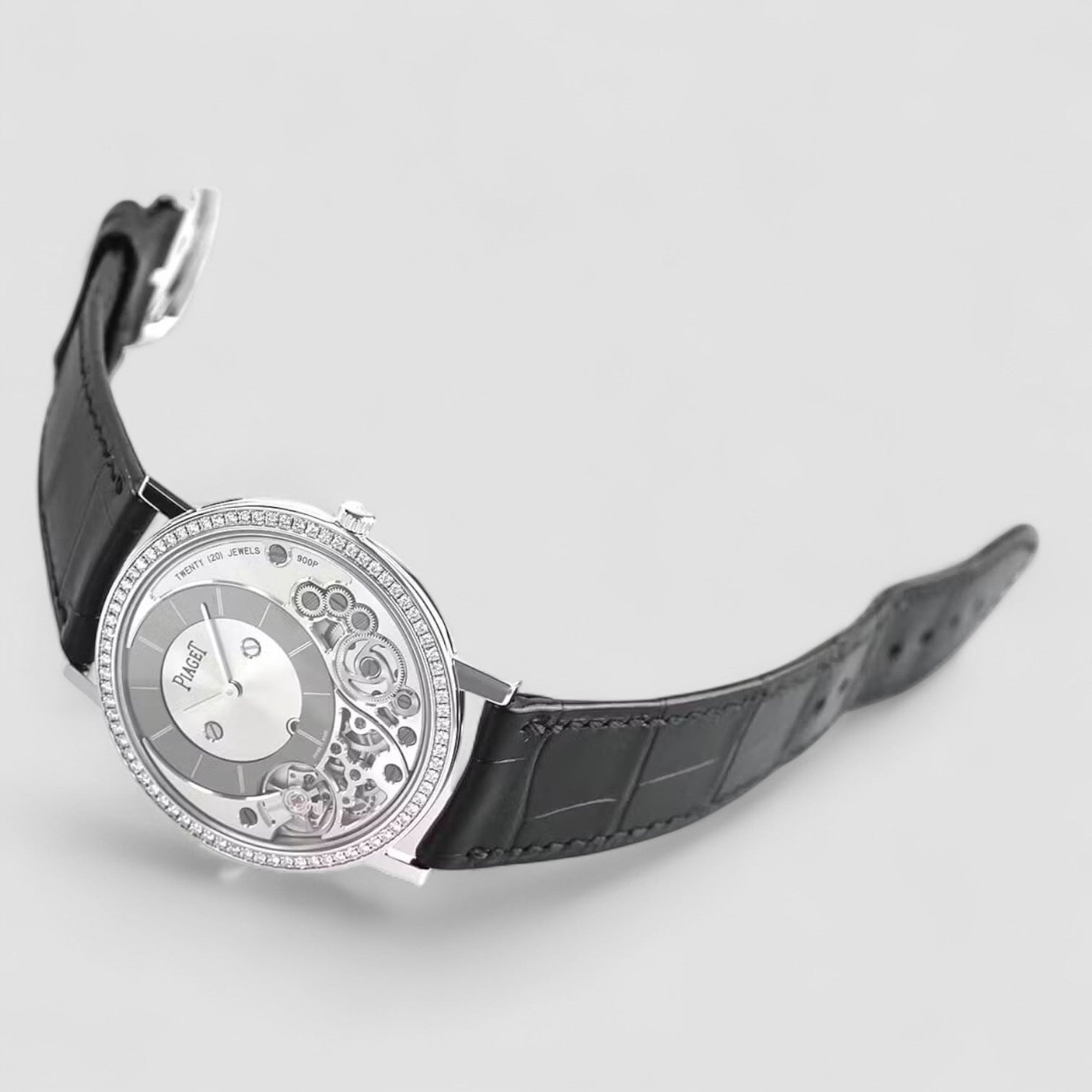 900P 18L White Gold Diamond Bezel ULTRA THIN