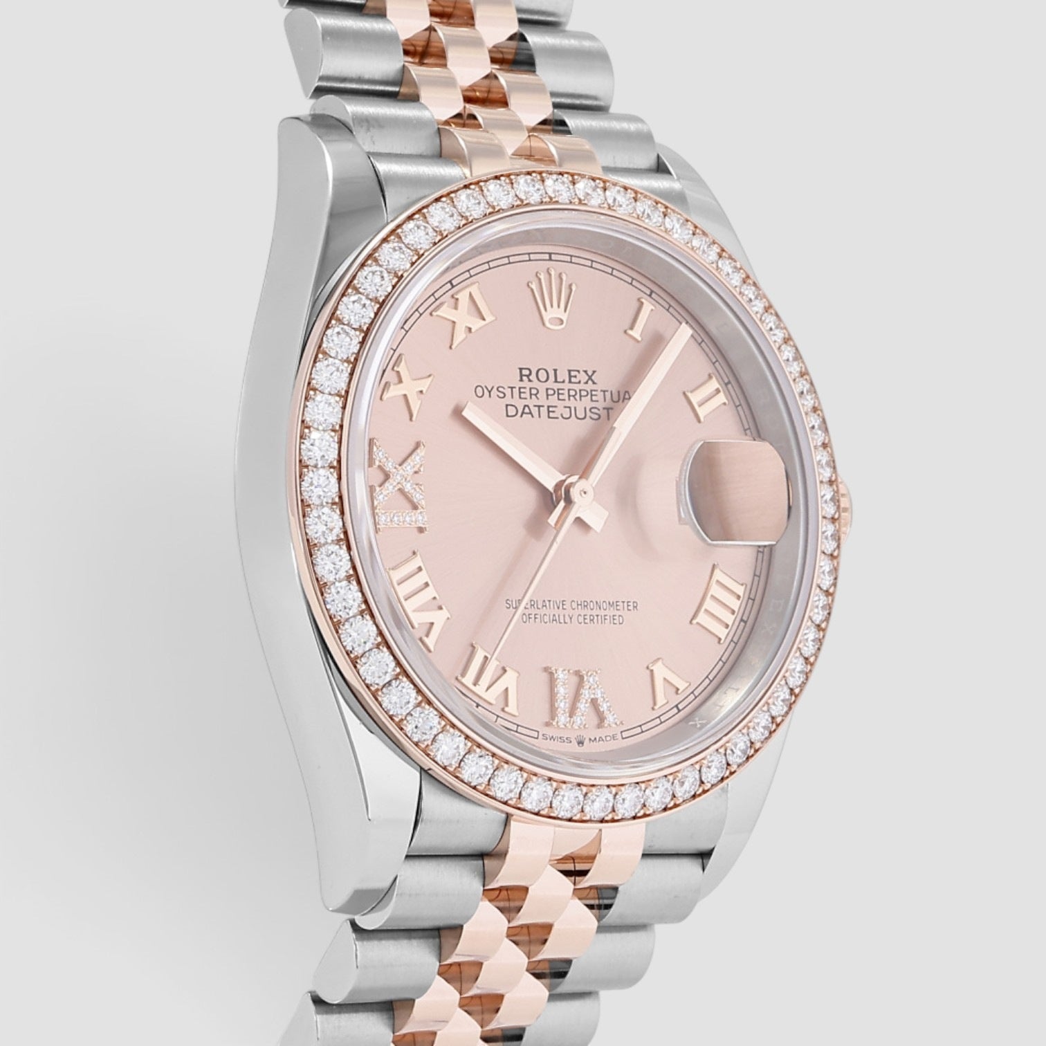 Datejust 36 Everose Gold & Steel Pink Diamond Dial