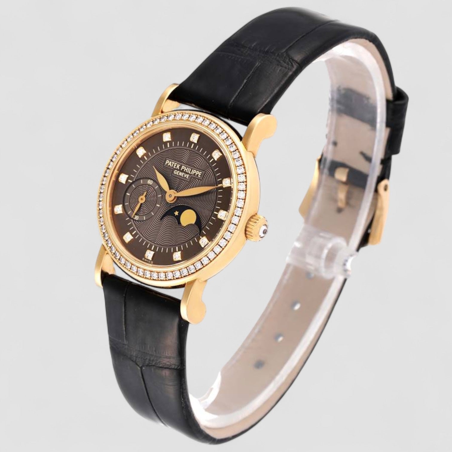 Calatrava Yellow Gold Bronze Diamond Dial Ladies Watch
