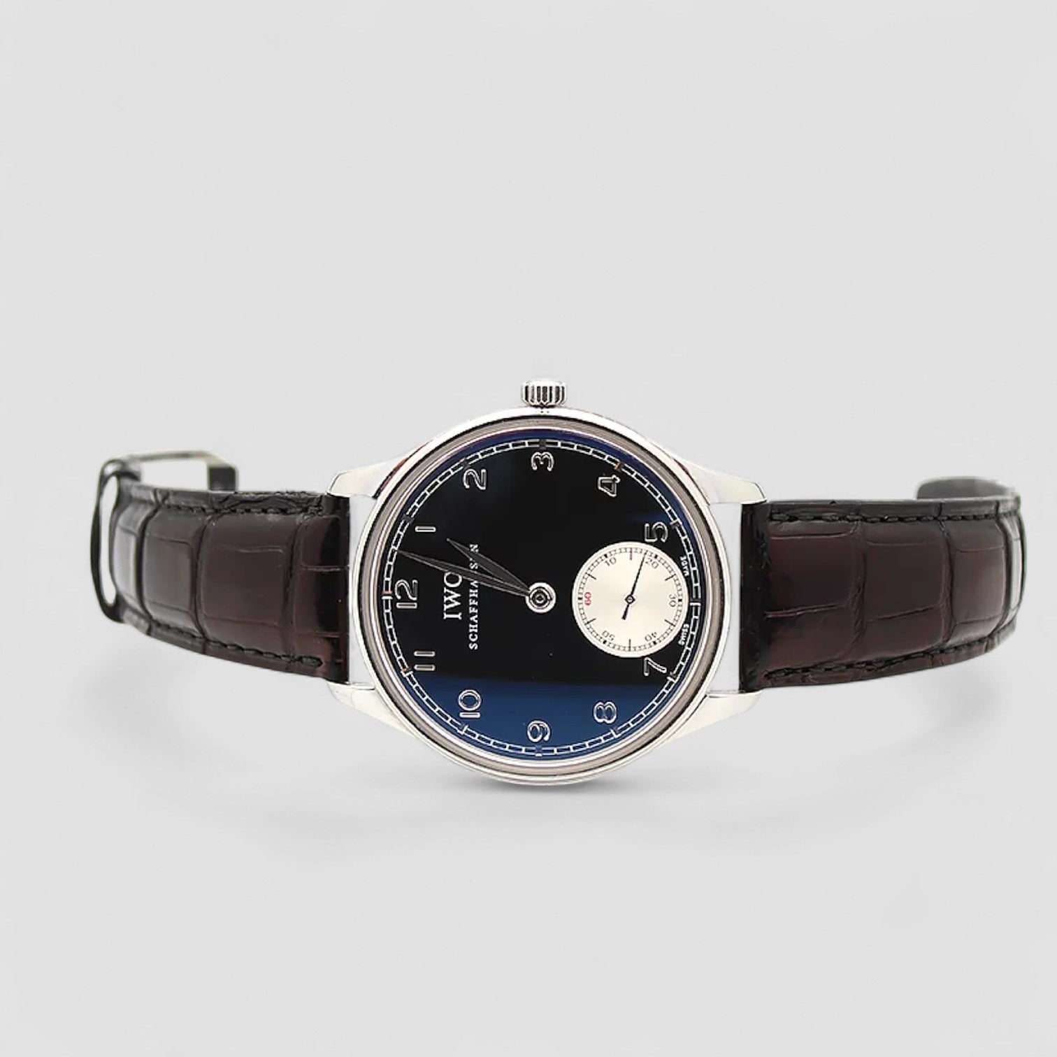 Portuguese Hand-Wound SS Black Dial