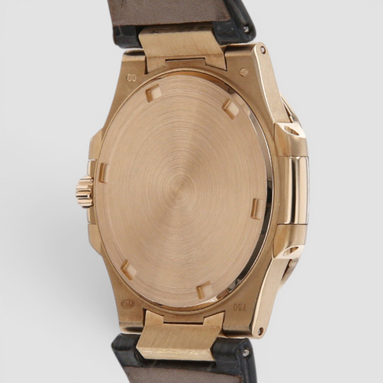 Nautilus Ladies 32mm Rose Gold Diamond Bezel