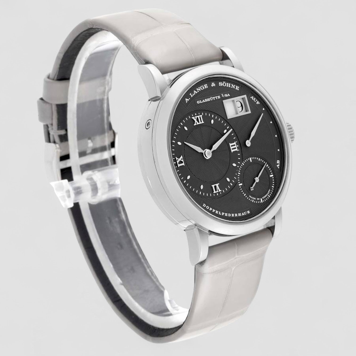 "Kleine" Little Lange 1 White Gold Gray Dial 36MM