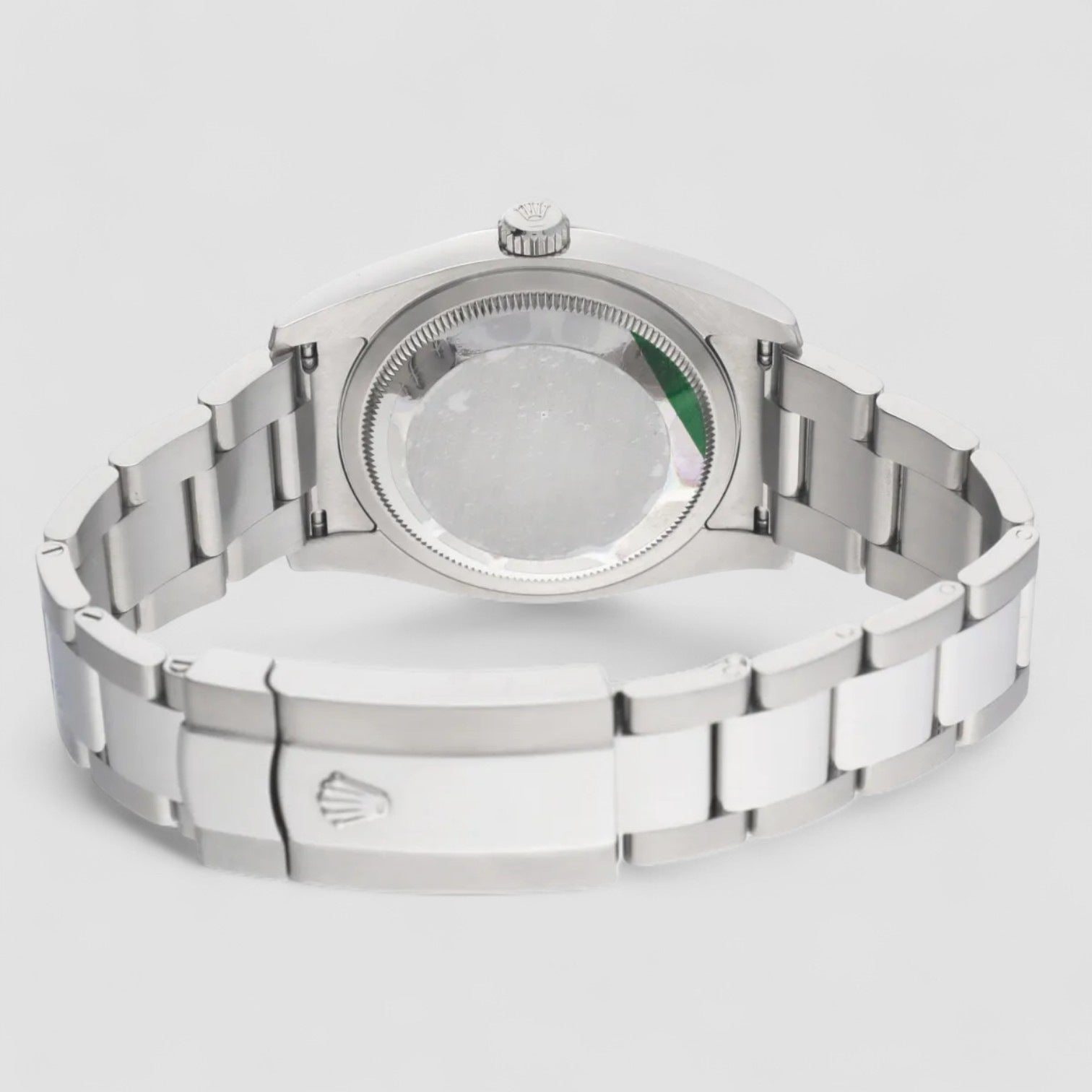 Datejust Stainless Steel Fluted Bezel Bronze Floral Motif Dial
