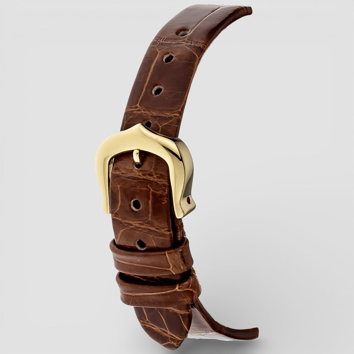 Ladies Watch Baignoire 18k Leather Quartz