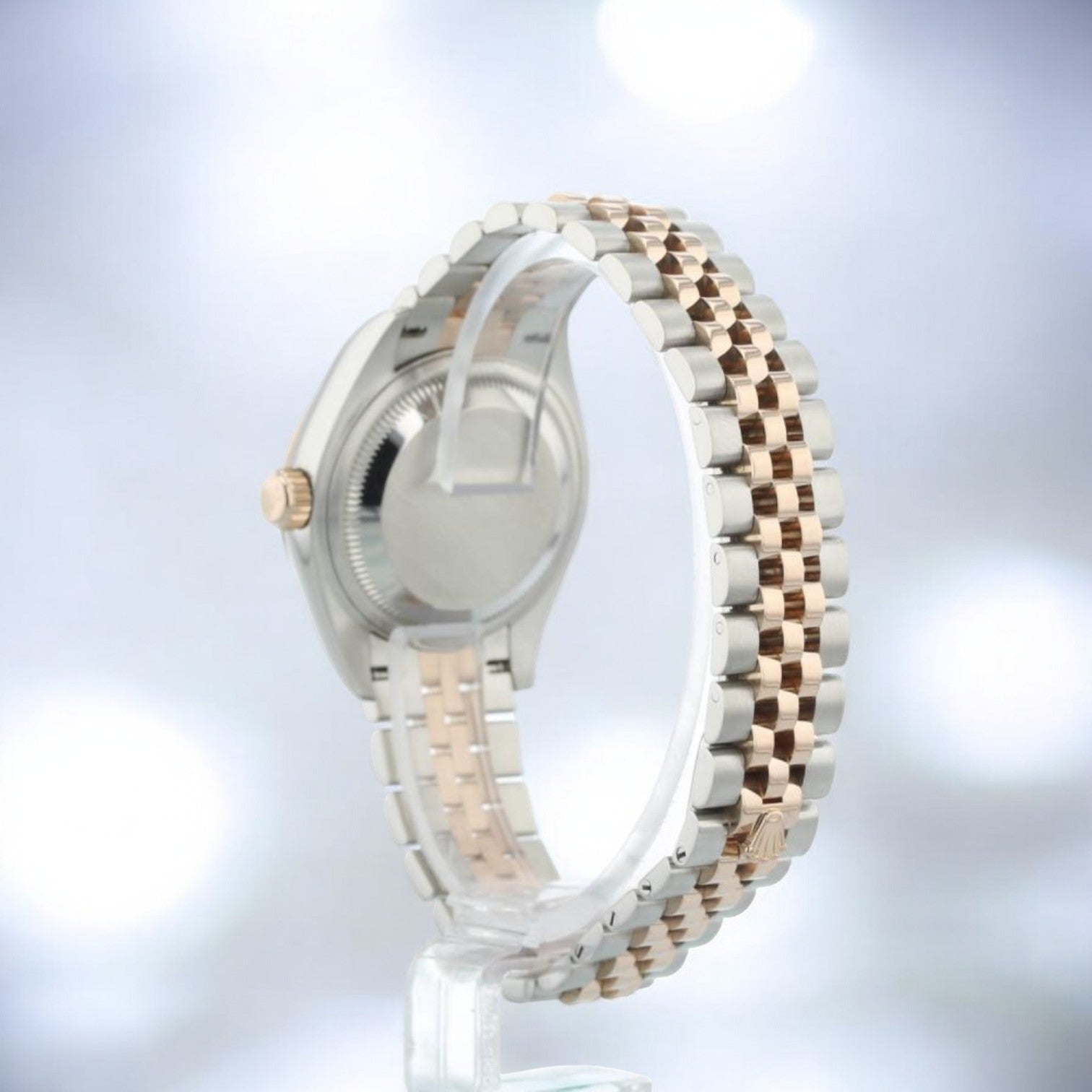 DATEJUST 28mm EVEROSE GOLD / STEEL IN JUBILEE BRACELET AUBERGINE PURPLE DIAMOND DIAL