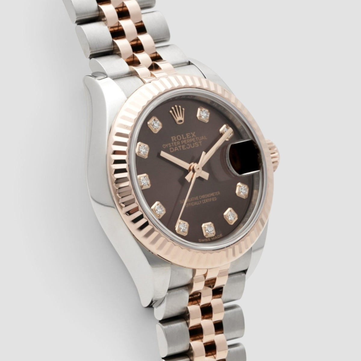 Lady-Datejust 28 Chocolate Diamond Dial Jubilee