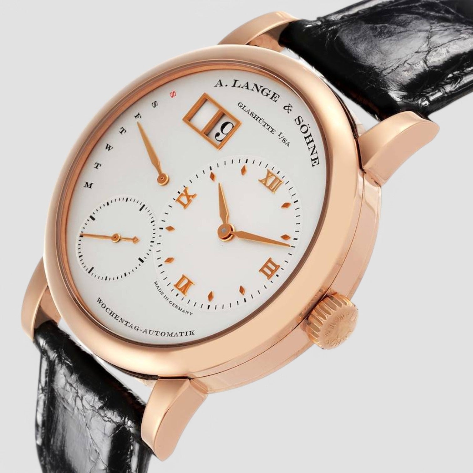 Lange 1 Daymatic 18K Rose Gold / Deployant Buckle