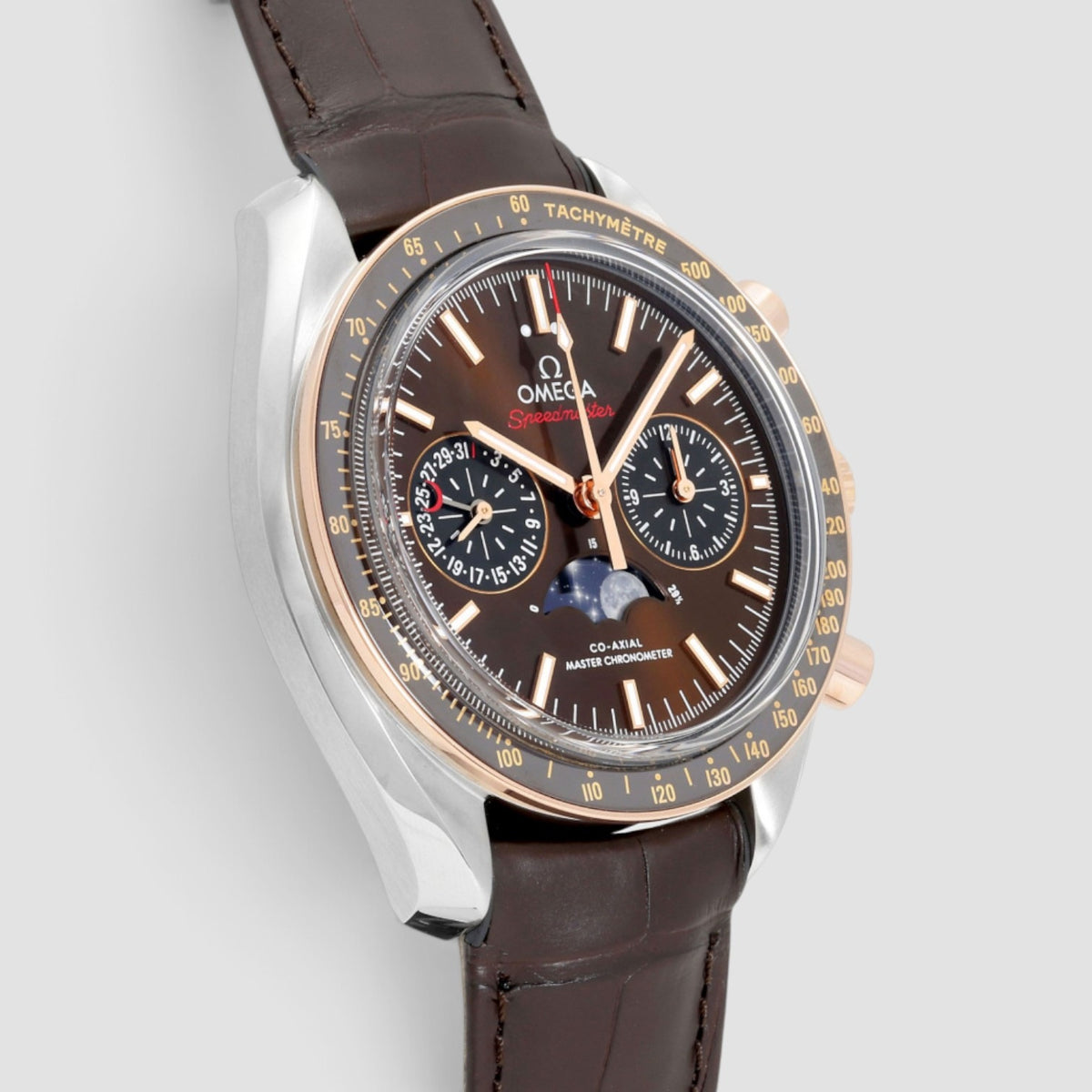 Speedmaster Moonphase Moonwatch 44.25mm Steel & Sedna Gold Brown Dial