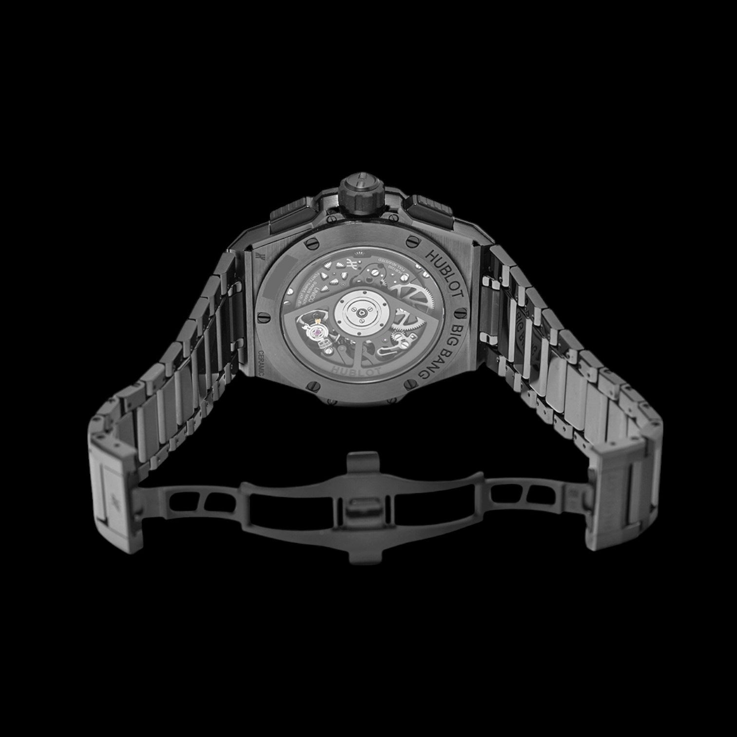 Big Bang Integrated All Black Baguette Diamonds Black Men's Watch