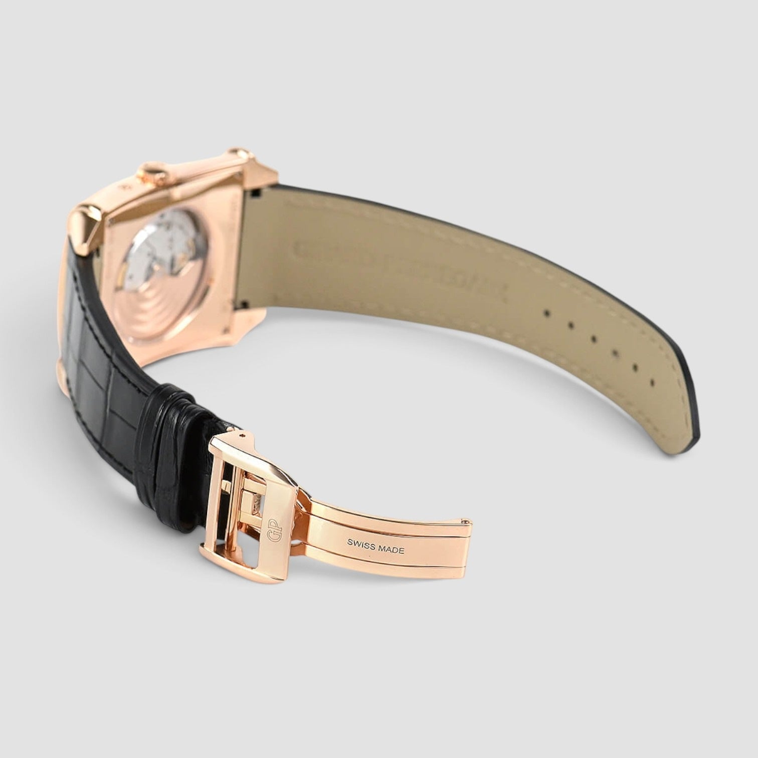 Vintage 1945 XXL 18K Rose Gold Skeleton Dial Moon Phase