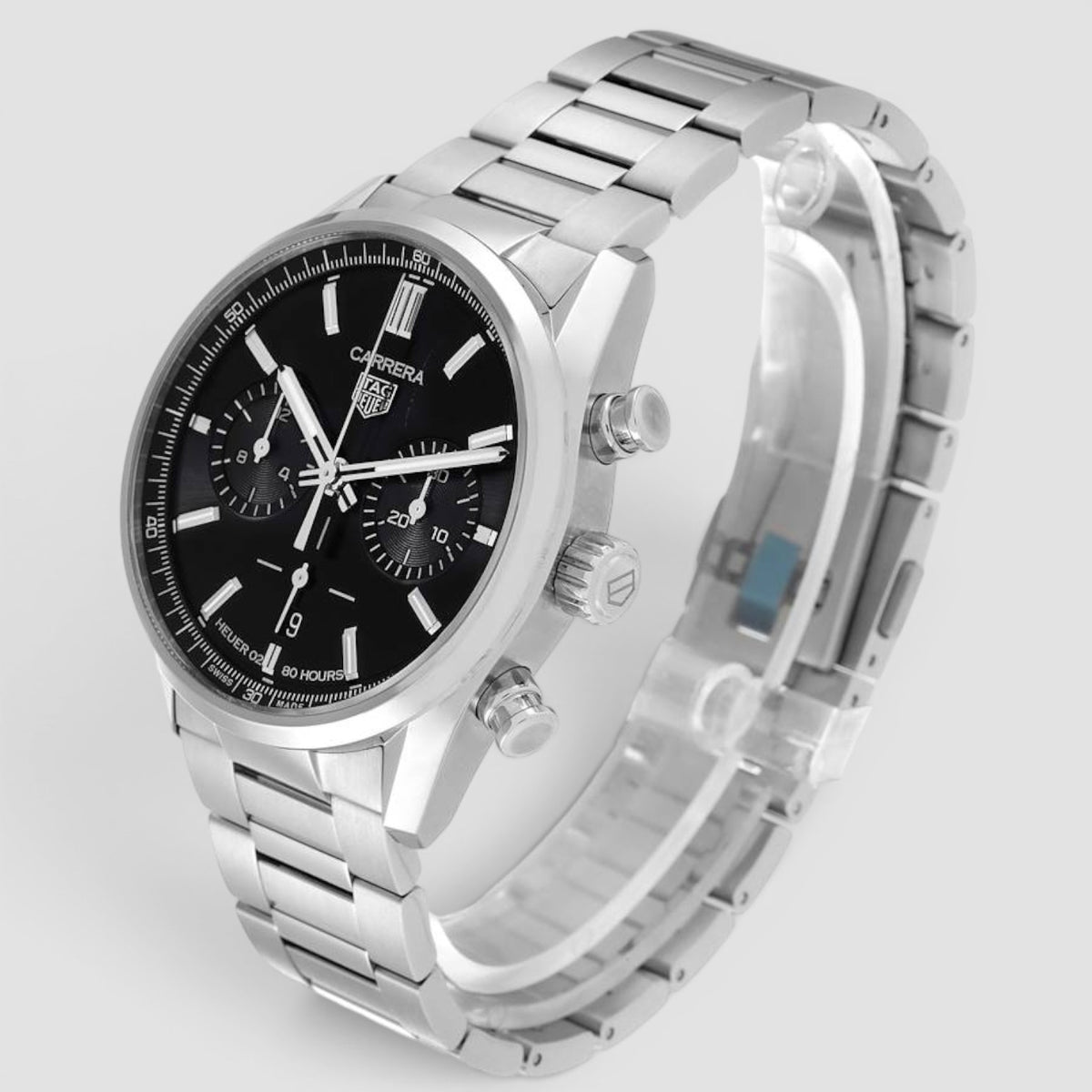 Heuer Carrera Calibre Heuer 02 Chronograph Black Dial
