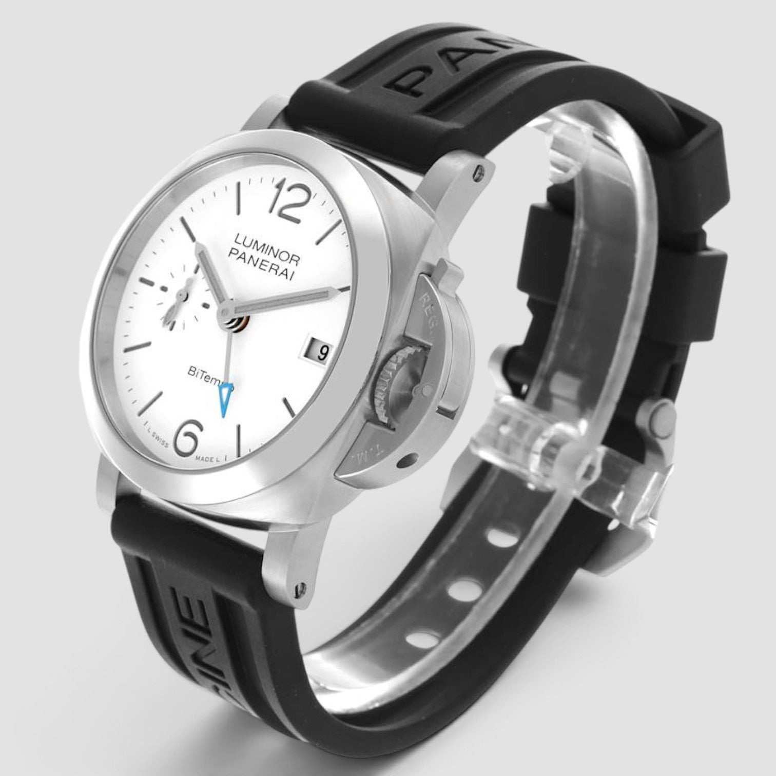 Luminor Quaranta BiTempo 40mm Steel White Dial