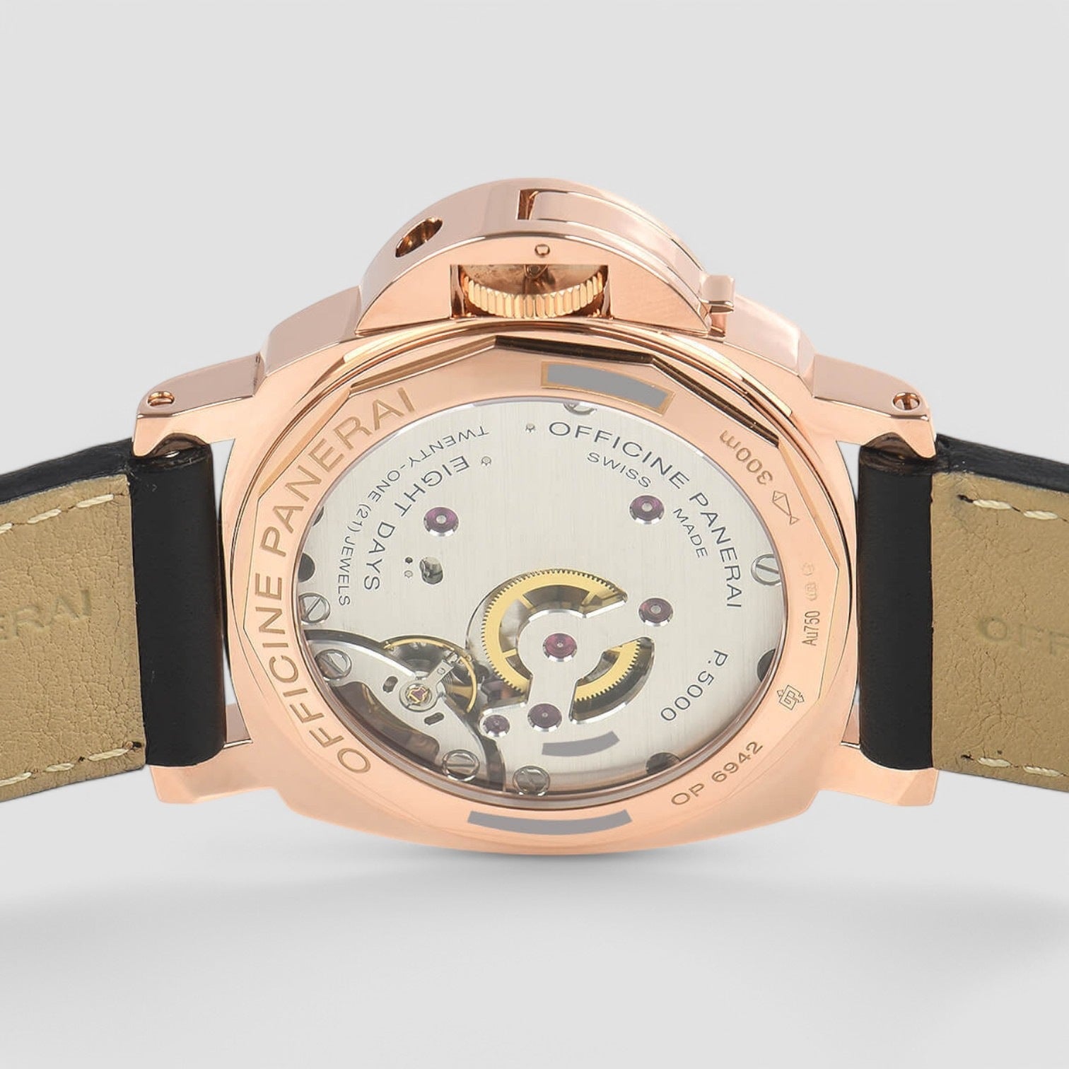 Luminor Marina Brown Dial 18kt Rose Gold Men's Watch