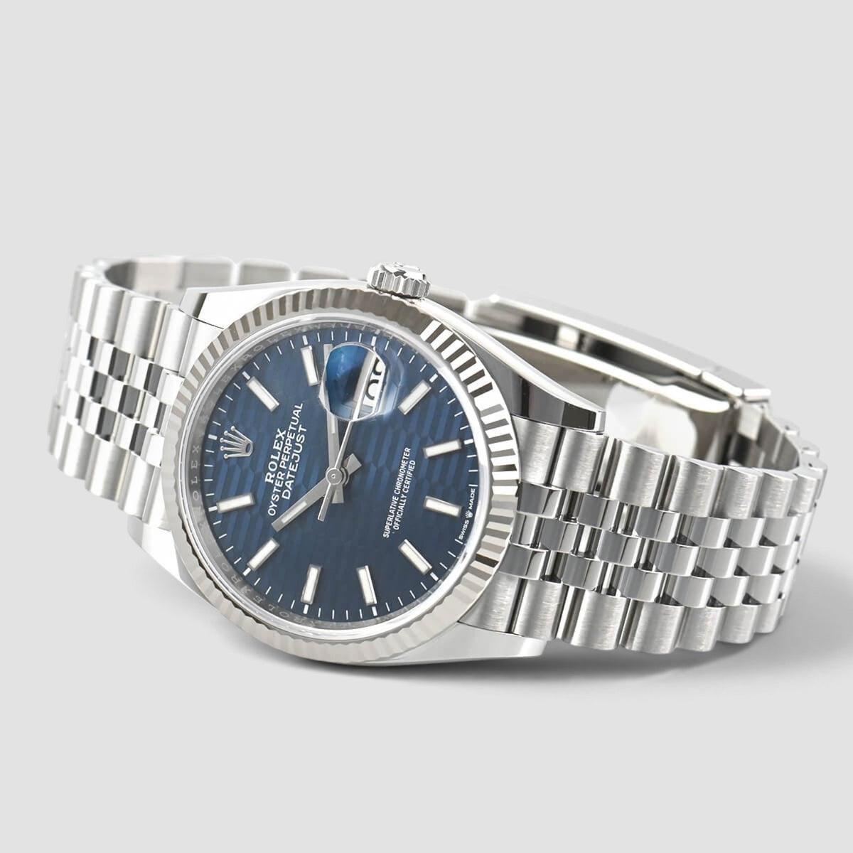 Datejust 36 Blue Motif Dial Index Jubilee