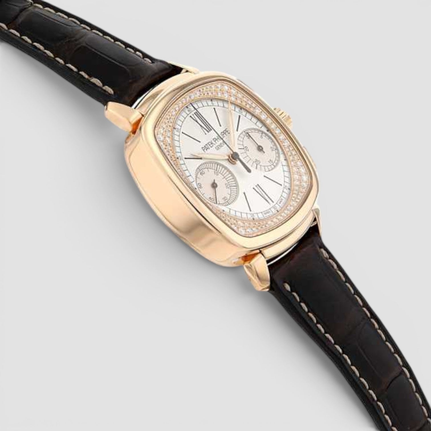 Complications Chronograph 35×39mm Rose Gold Diamond Bezel