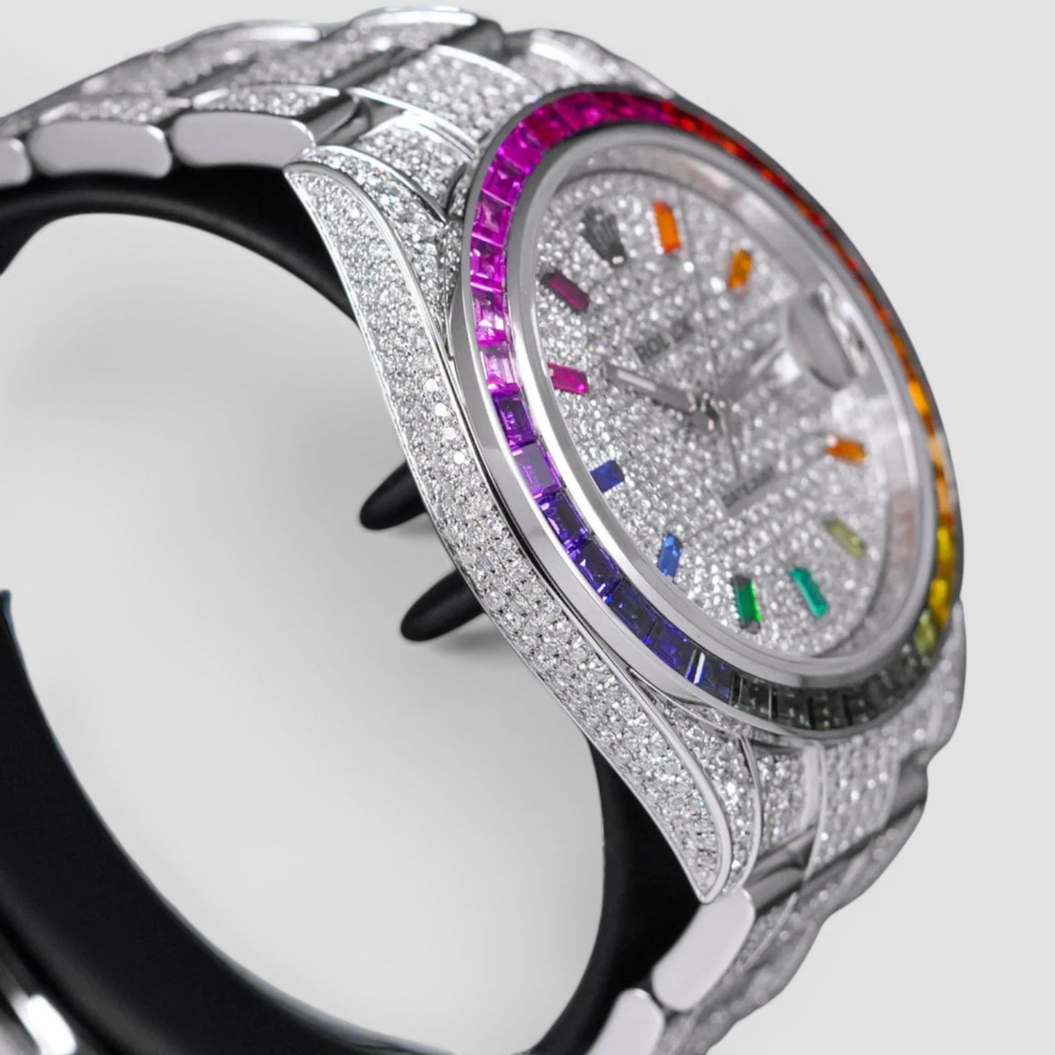 Datejust 41 Iced Out Rainbow - Custom Diamond Set