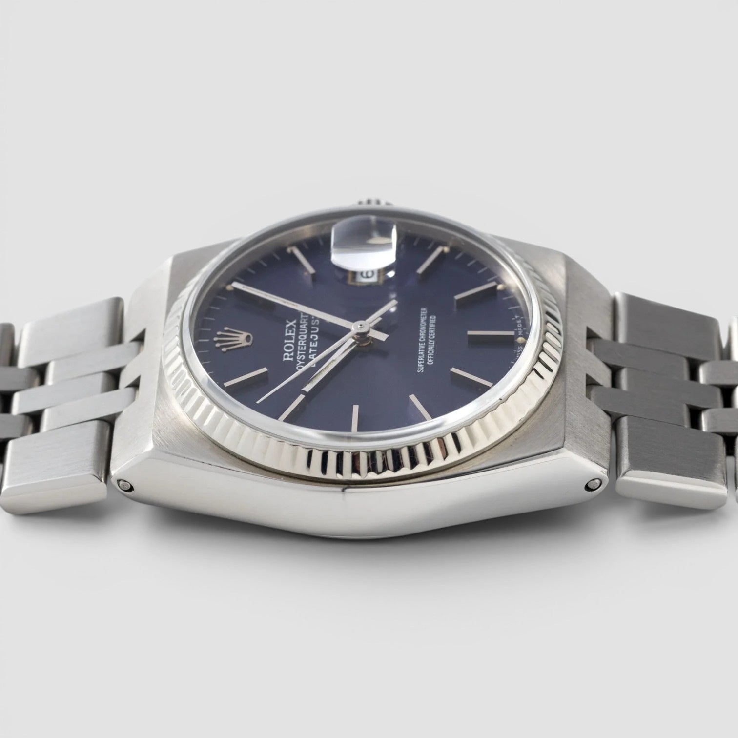 Datejust Oysterquartz 36mm Steel Blue/Purple Dial