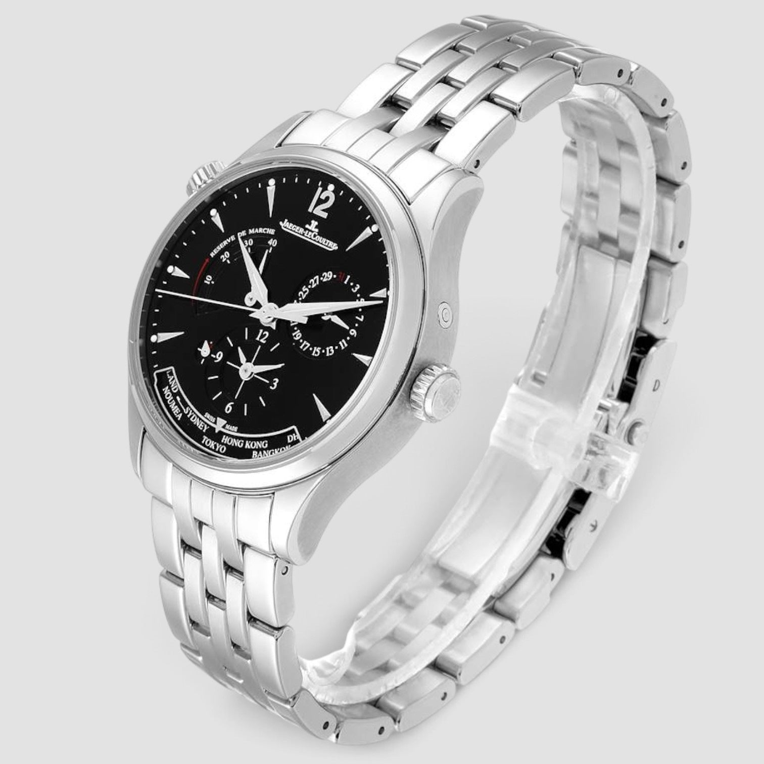 Master Geographic 39mm Stainless Steel Black Dial