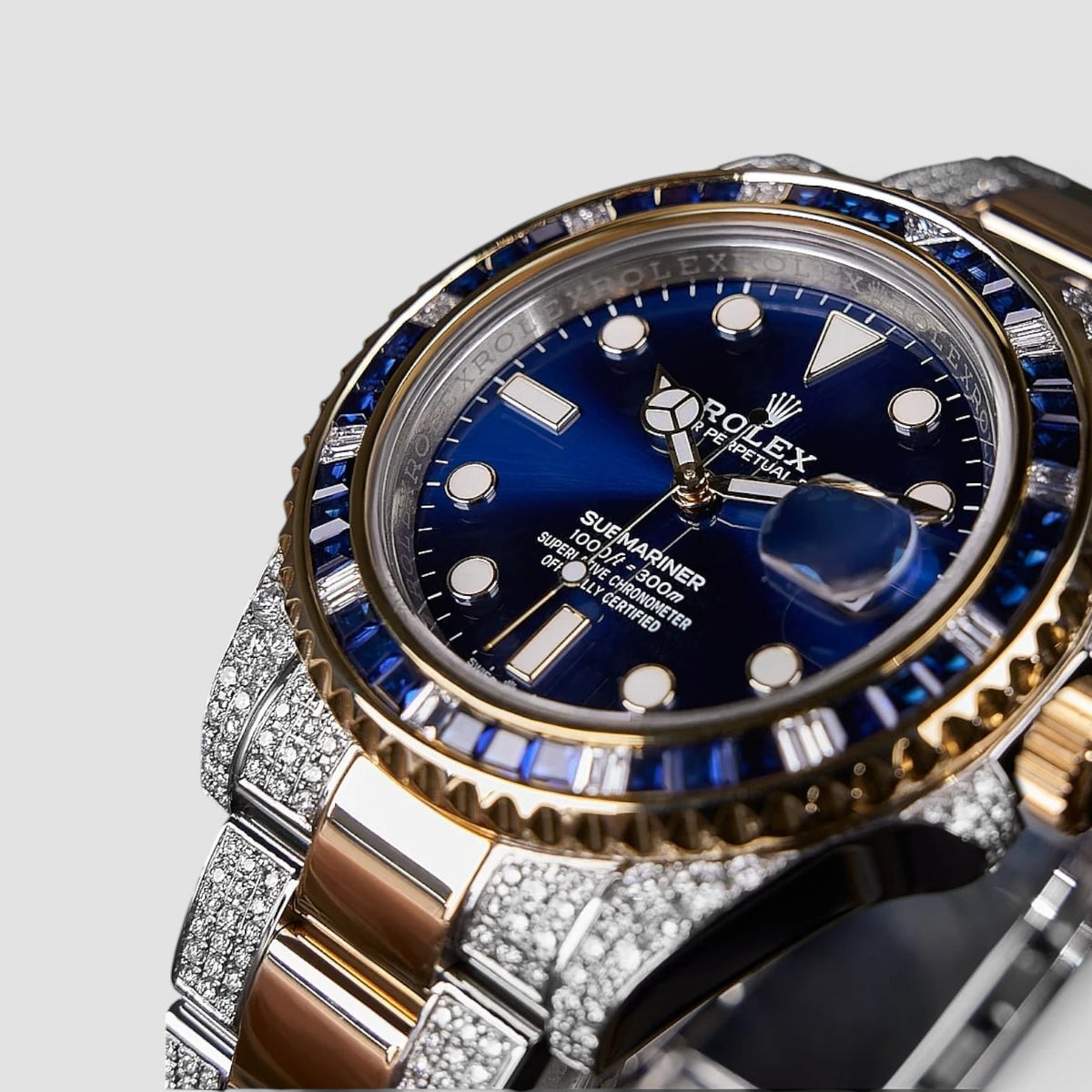 Submariner Date 41 Bluesy Custom Diamond-Set Bezel