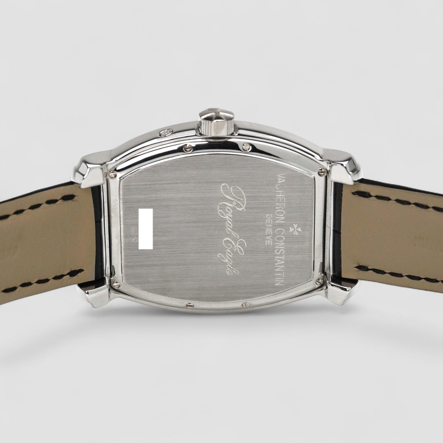 Royal Eagle Day Date Black Dial White Gold