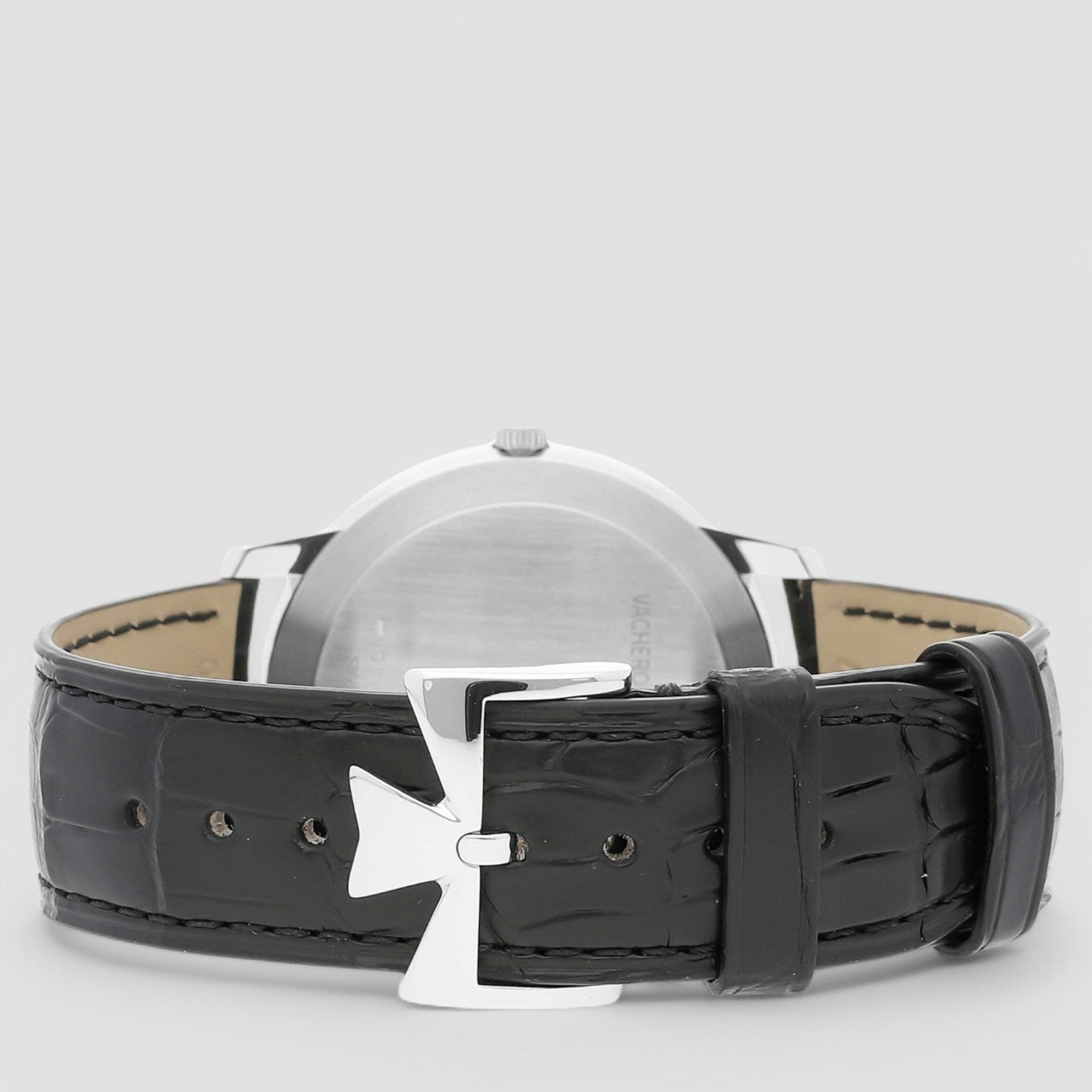 Silver Platinum Patrimony Manual Winding Men's Wristwatch 40 mm