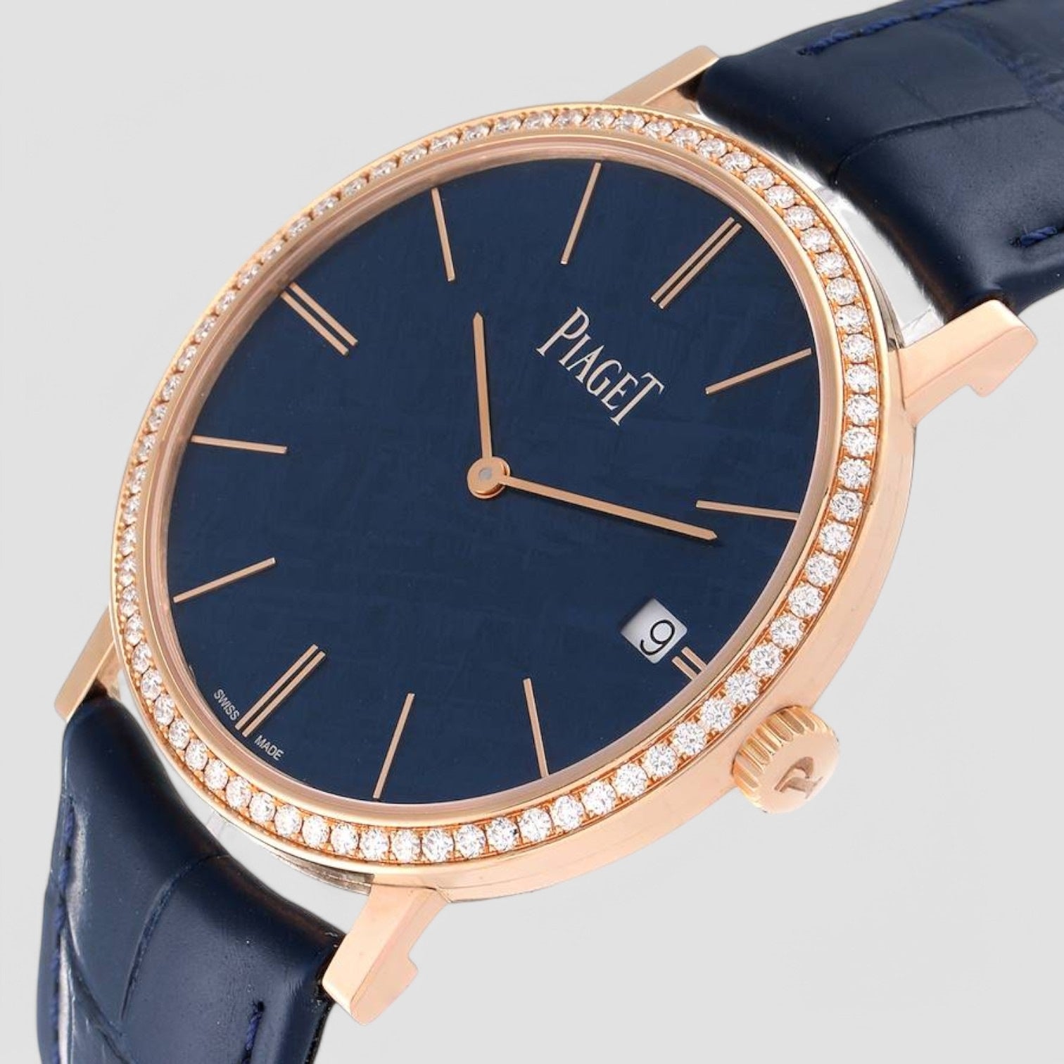 Rose Gold Ultra-Thin Meteorite Diamond Limited Edition Mens Watch