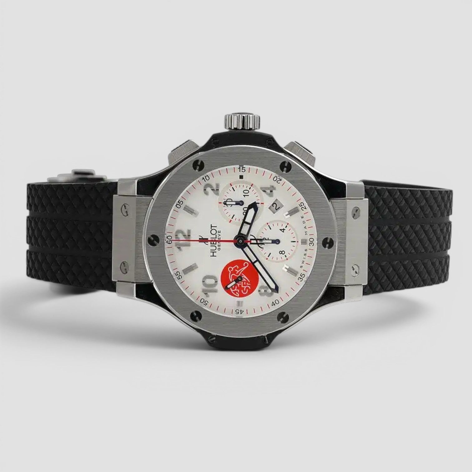 Stainless Steel White Dial Watch 44mm